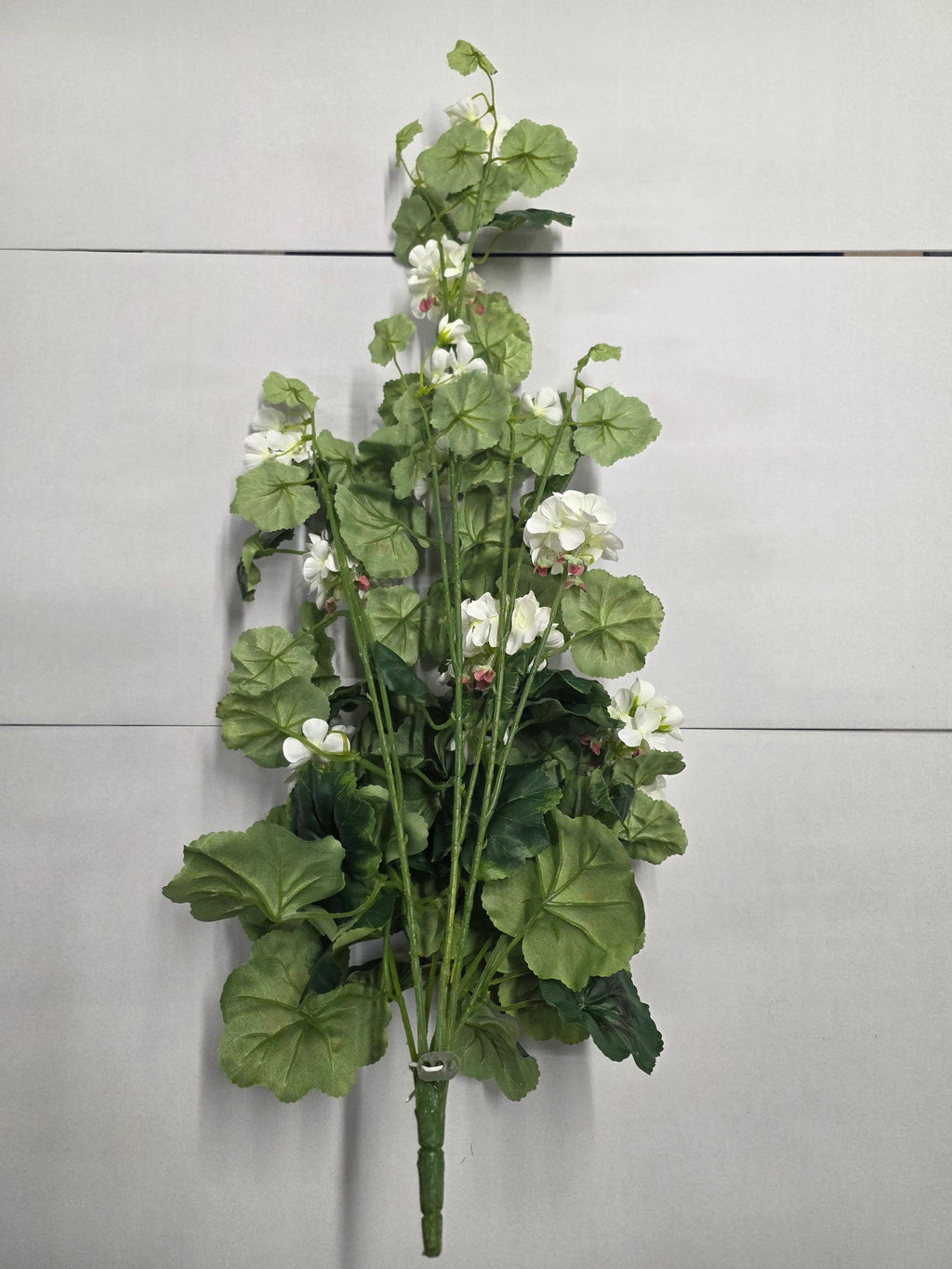 Artificial Geranium Hanging Bush White X 7 80cm
