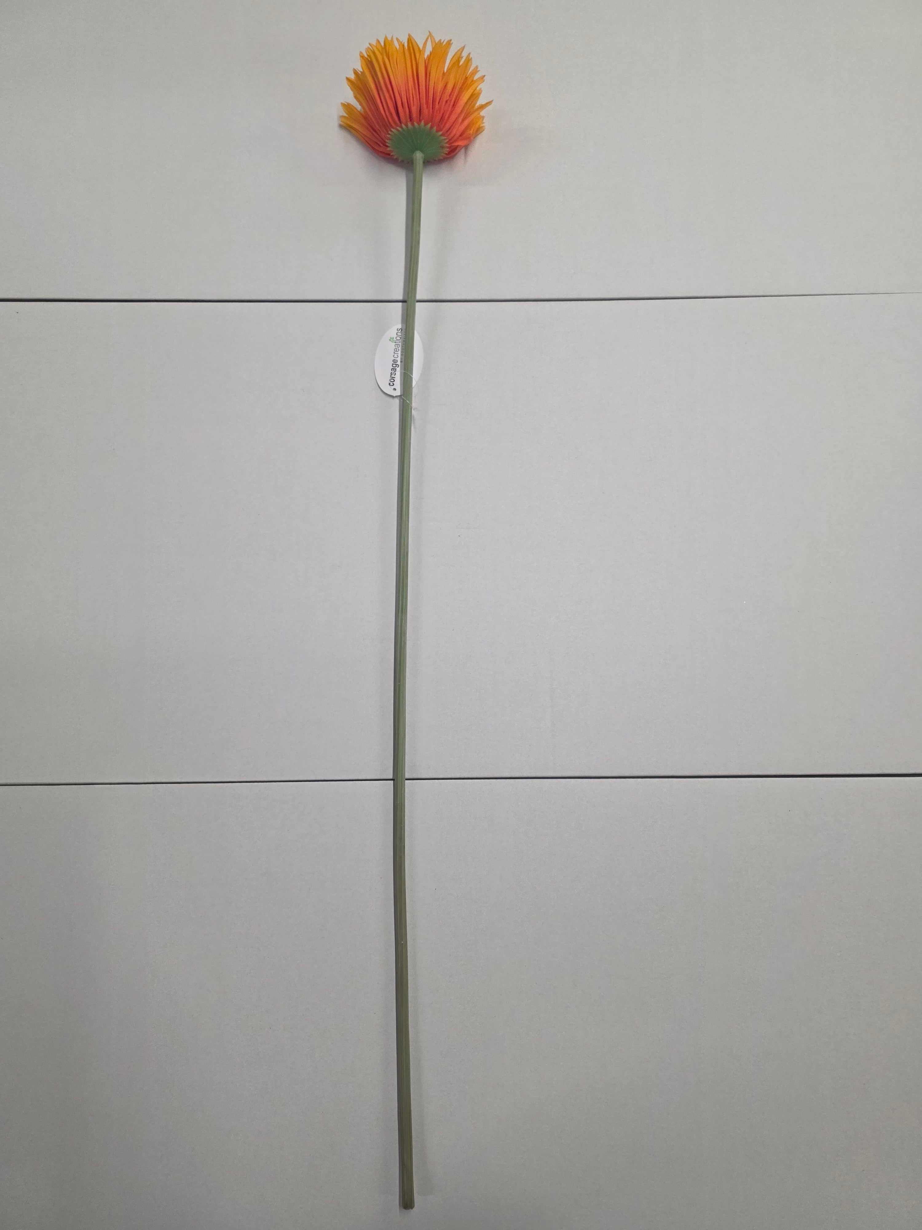 Artificial Gerbera Double Orange PACK OF 2)