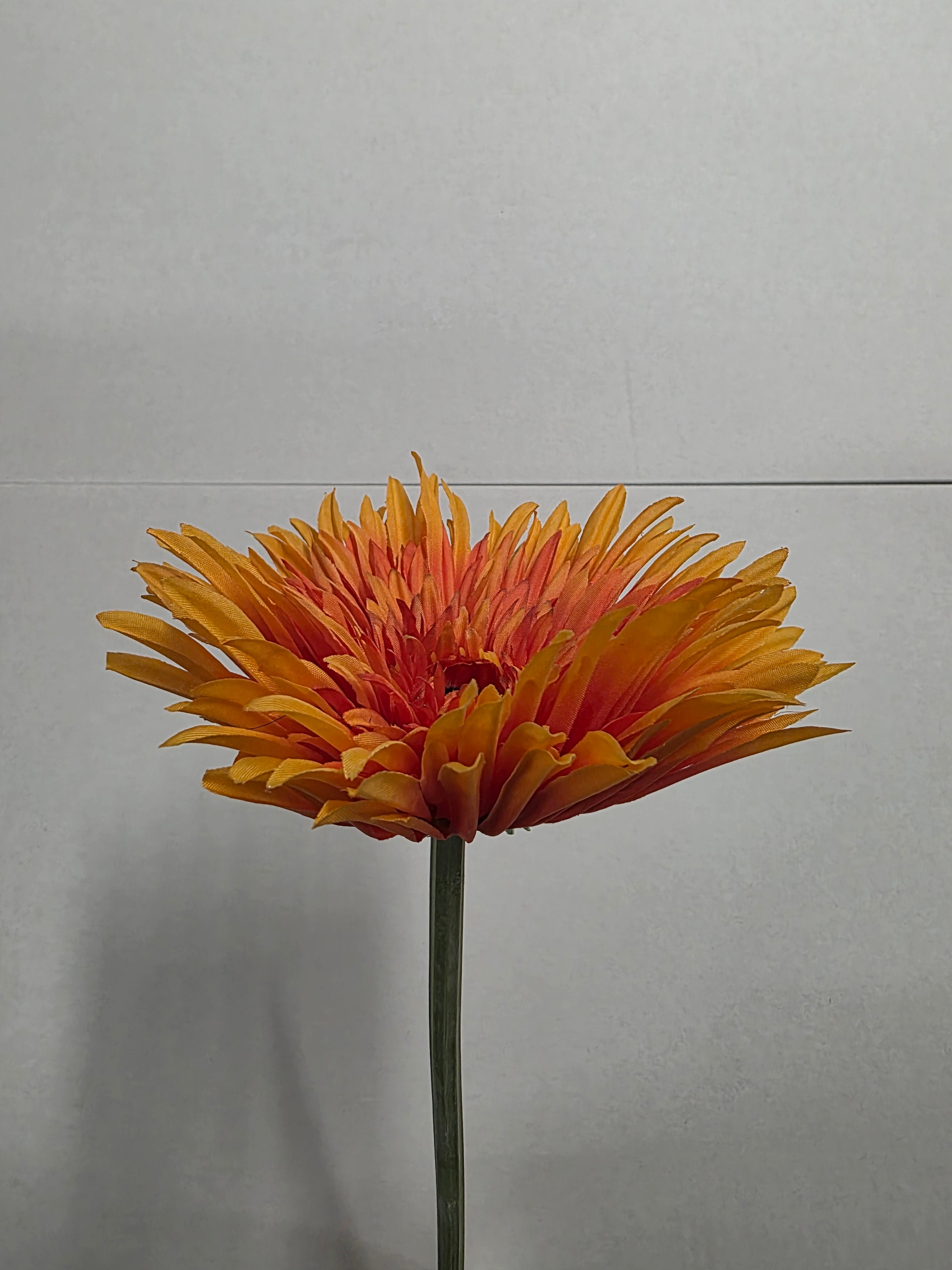 Artificial Gerbera Double Orange PACK OF 2)