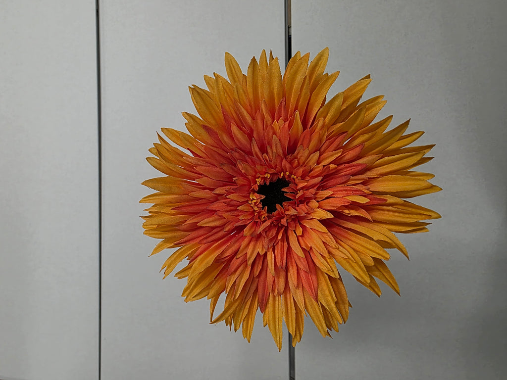 Artificial Gerbera Double Orange PACK OF 2)