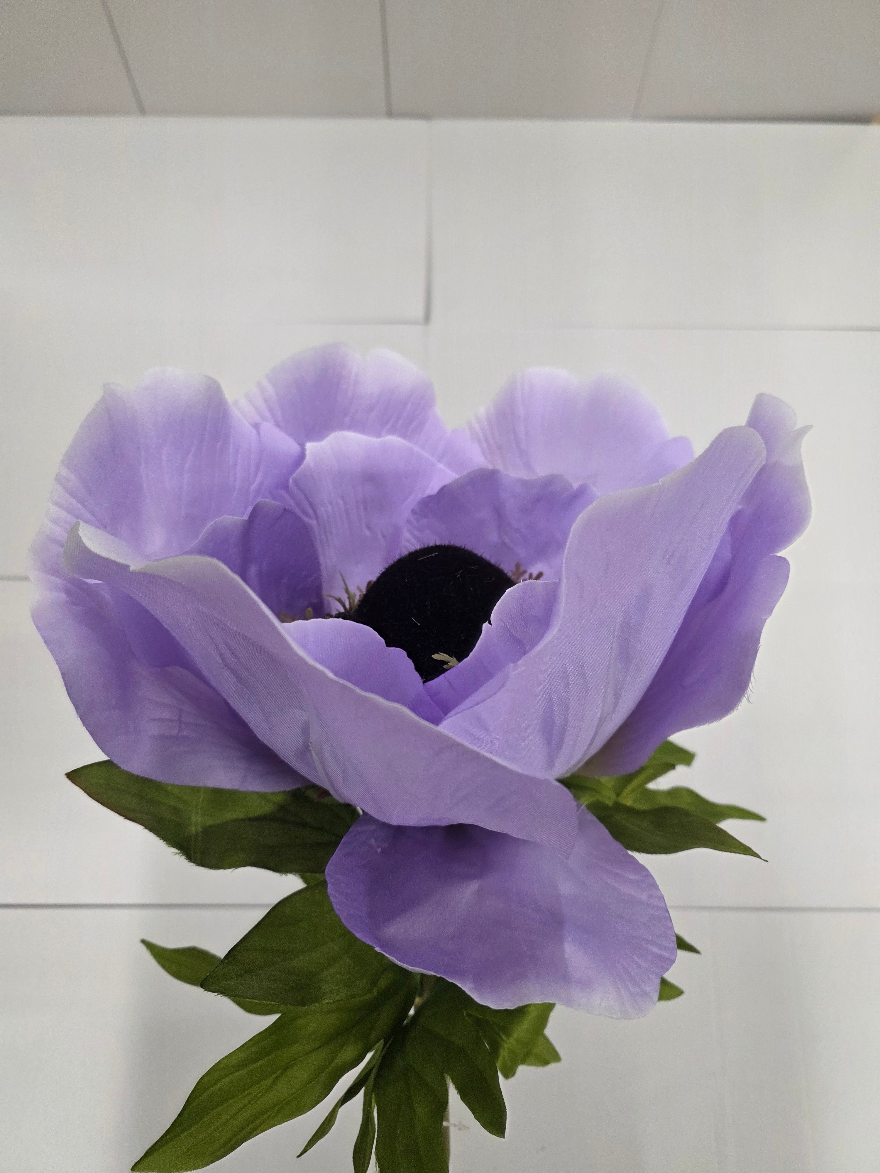 Artificial Giant Anemone Lilac Stem