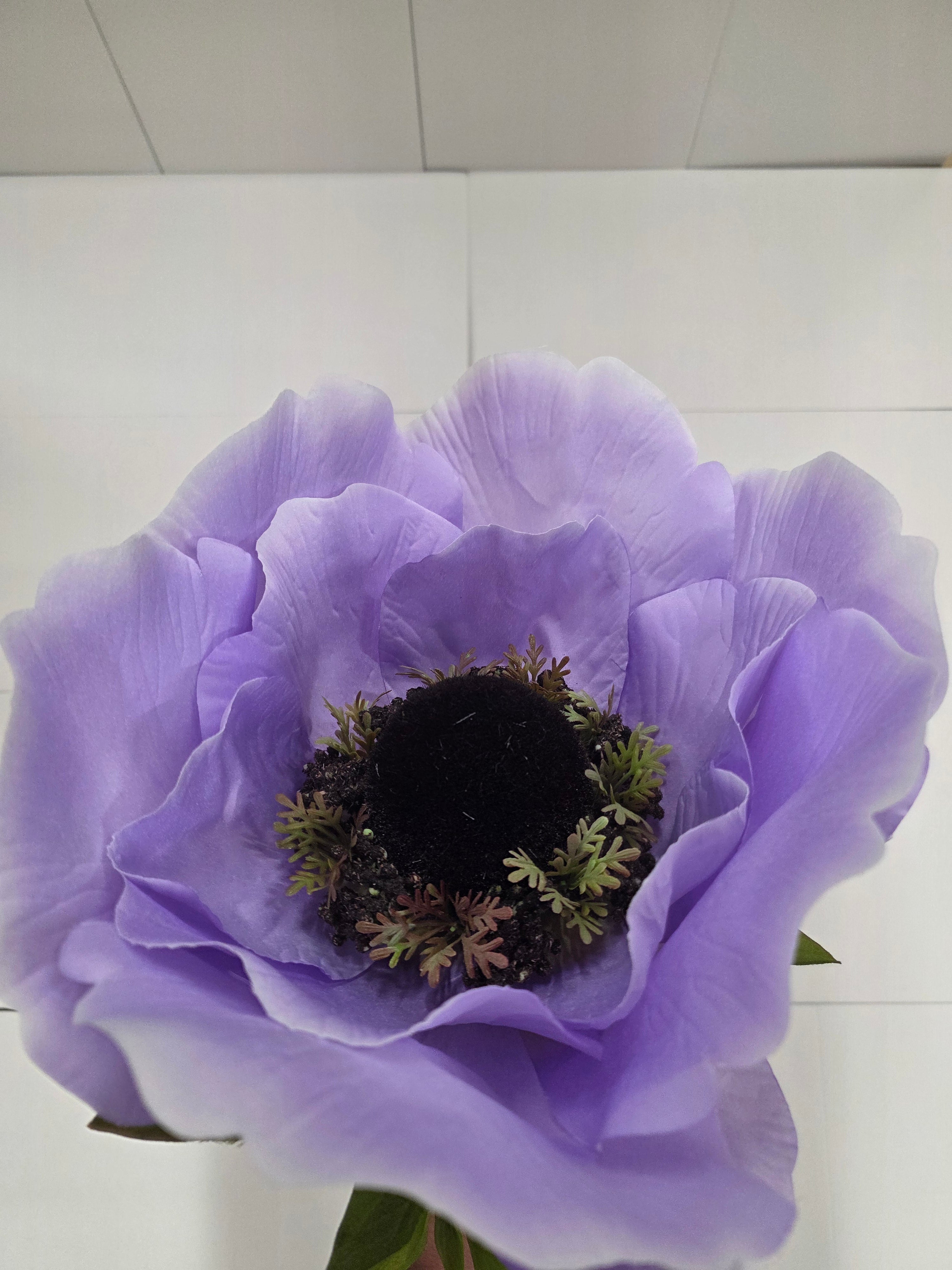 Artificial Giant Anemone Lilac Stem