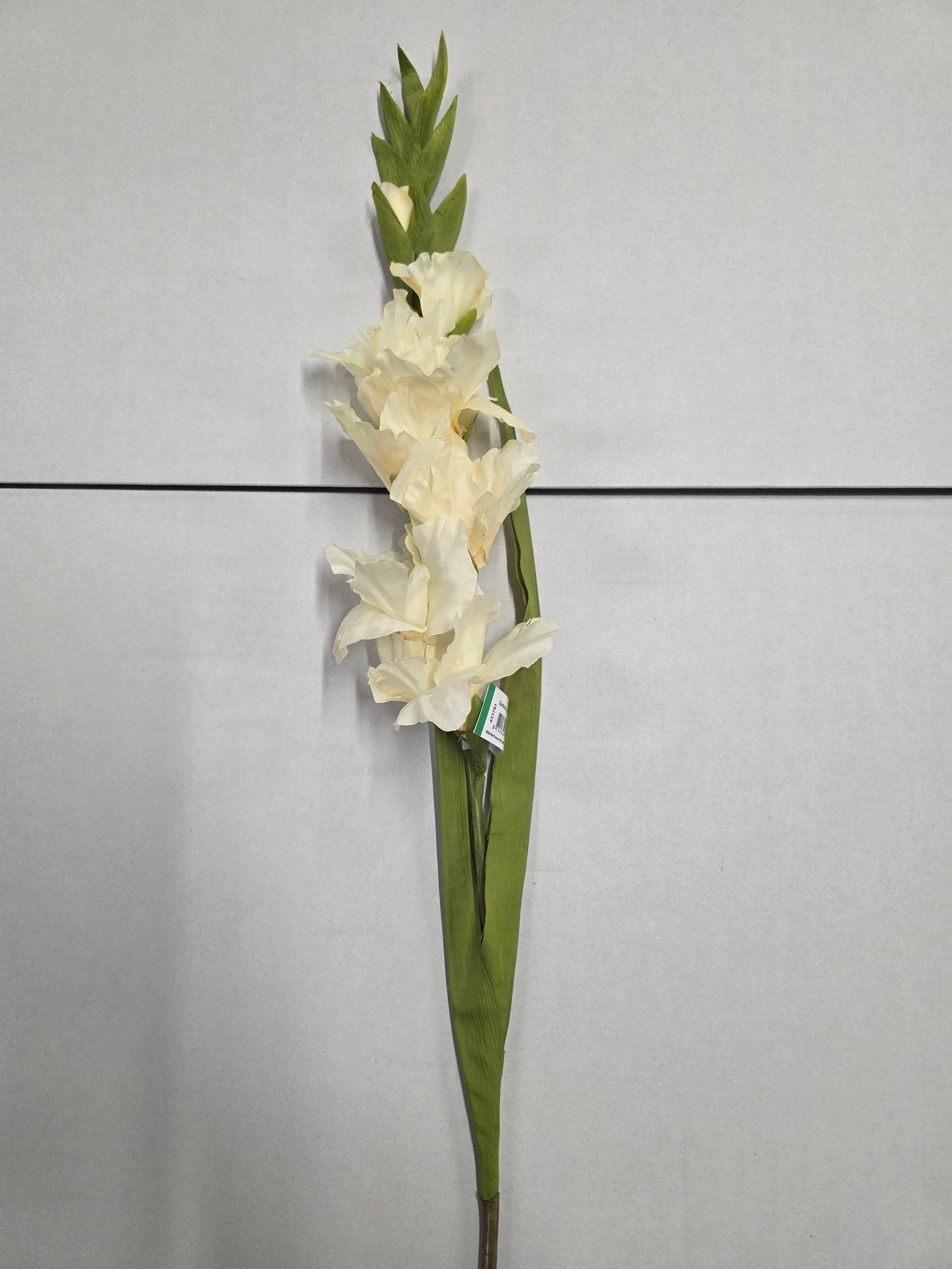 Artificial Gladiolus Spray Cream 93cm