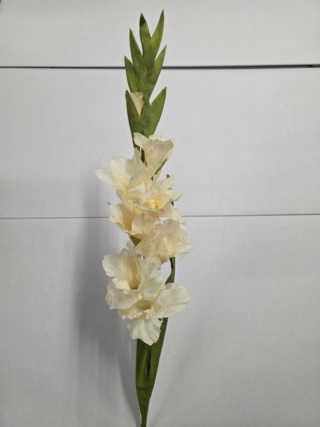 Artificial Gladiolus Spray Cream 93cm