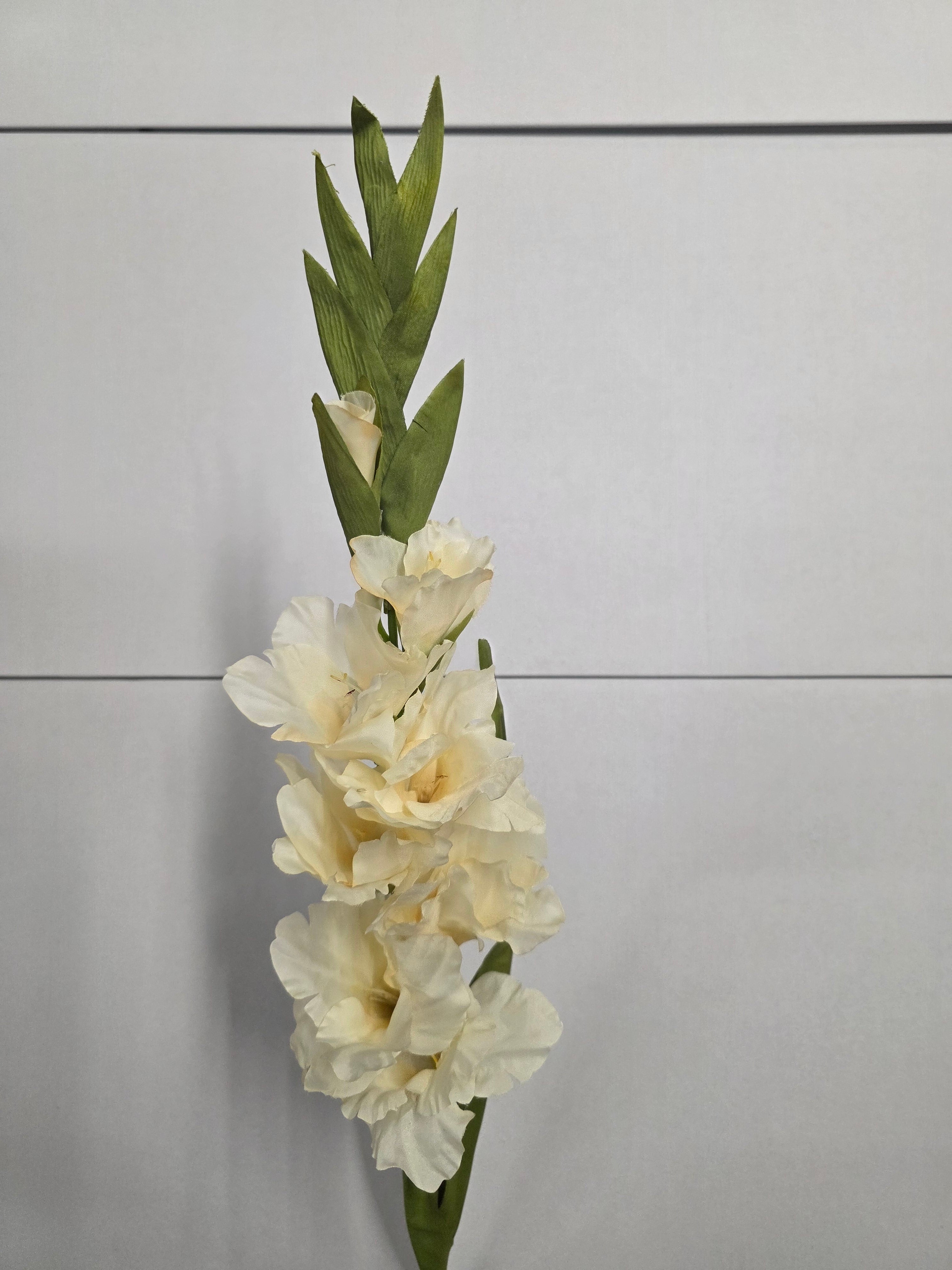Artificial Gladiolus Spray Cream 93cm