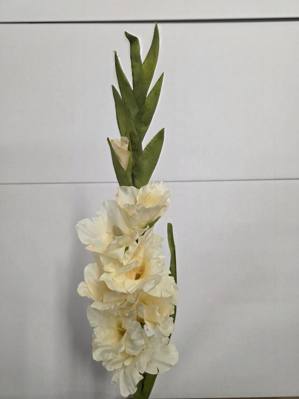 Artificial Gladiolus Spray Cream 93cm