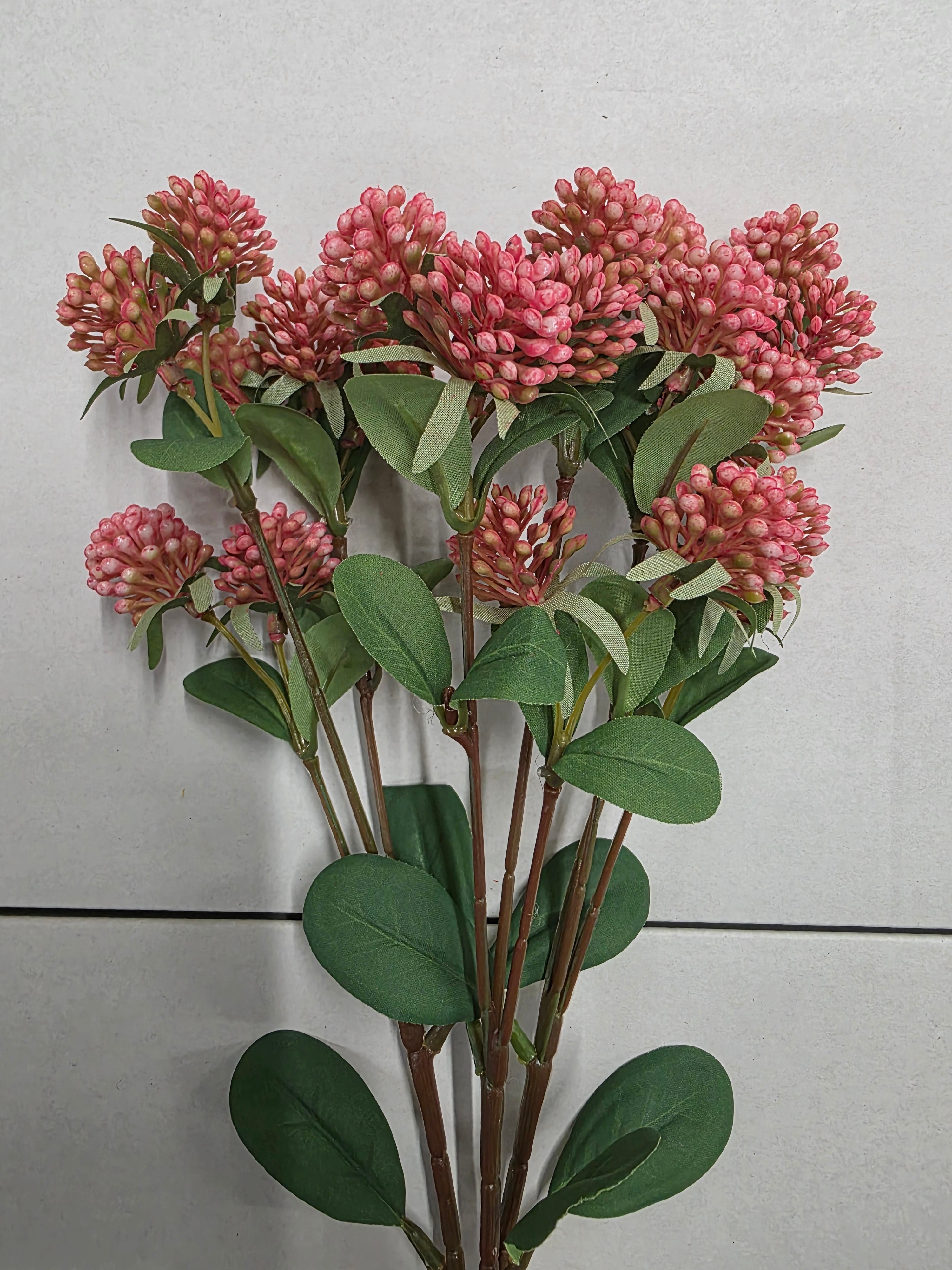 Artificial Gomphrena Pink Hand Tied (PACK OF 2)