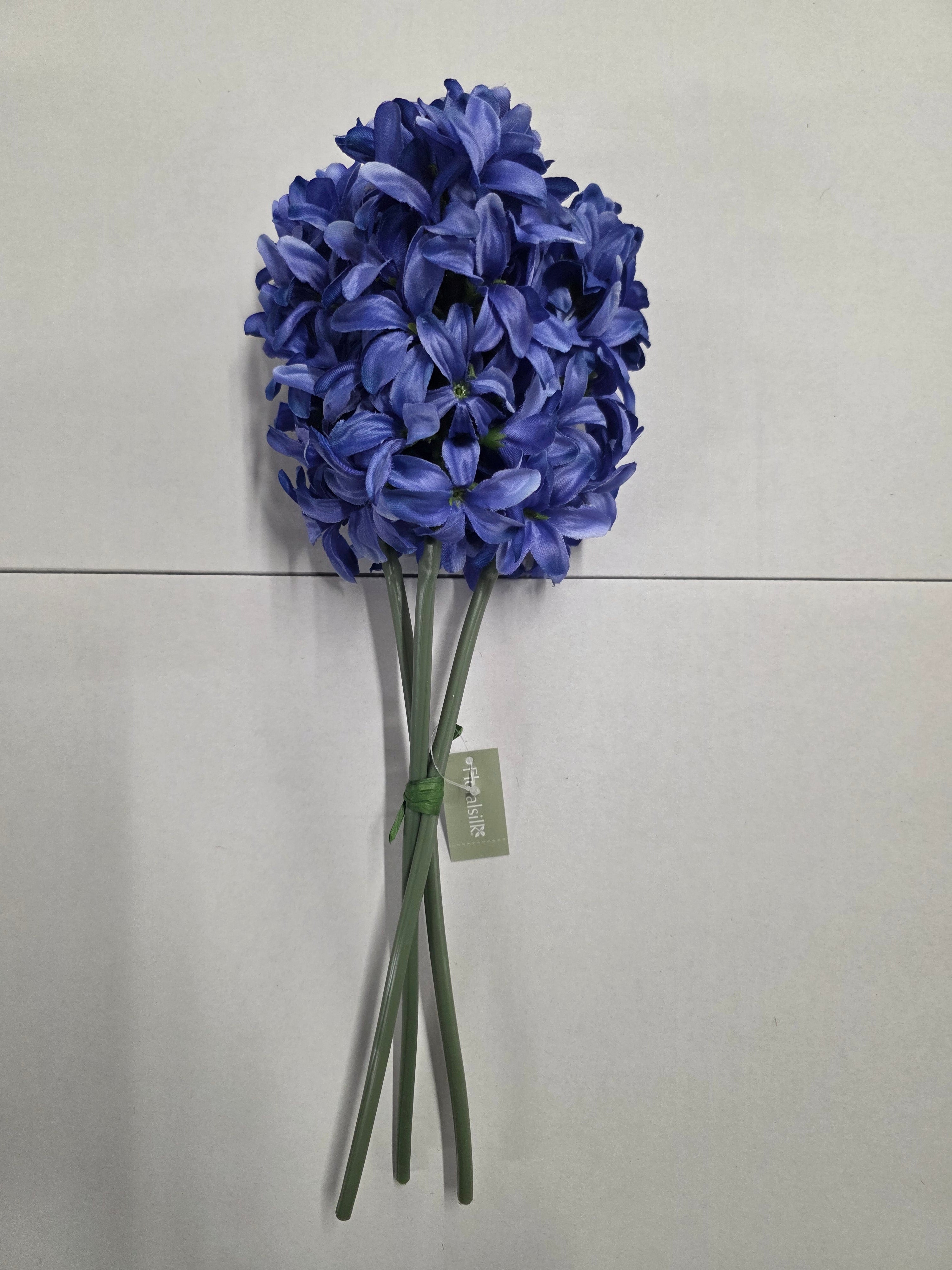 Artificial Hyacinth Bundle Blue X3 42cm