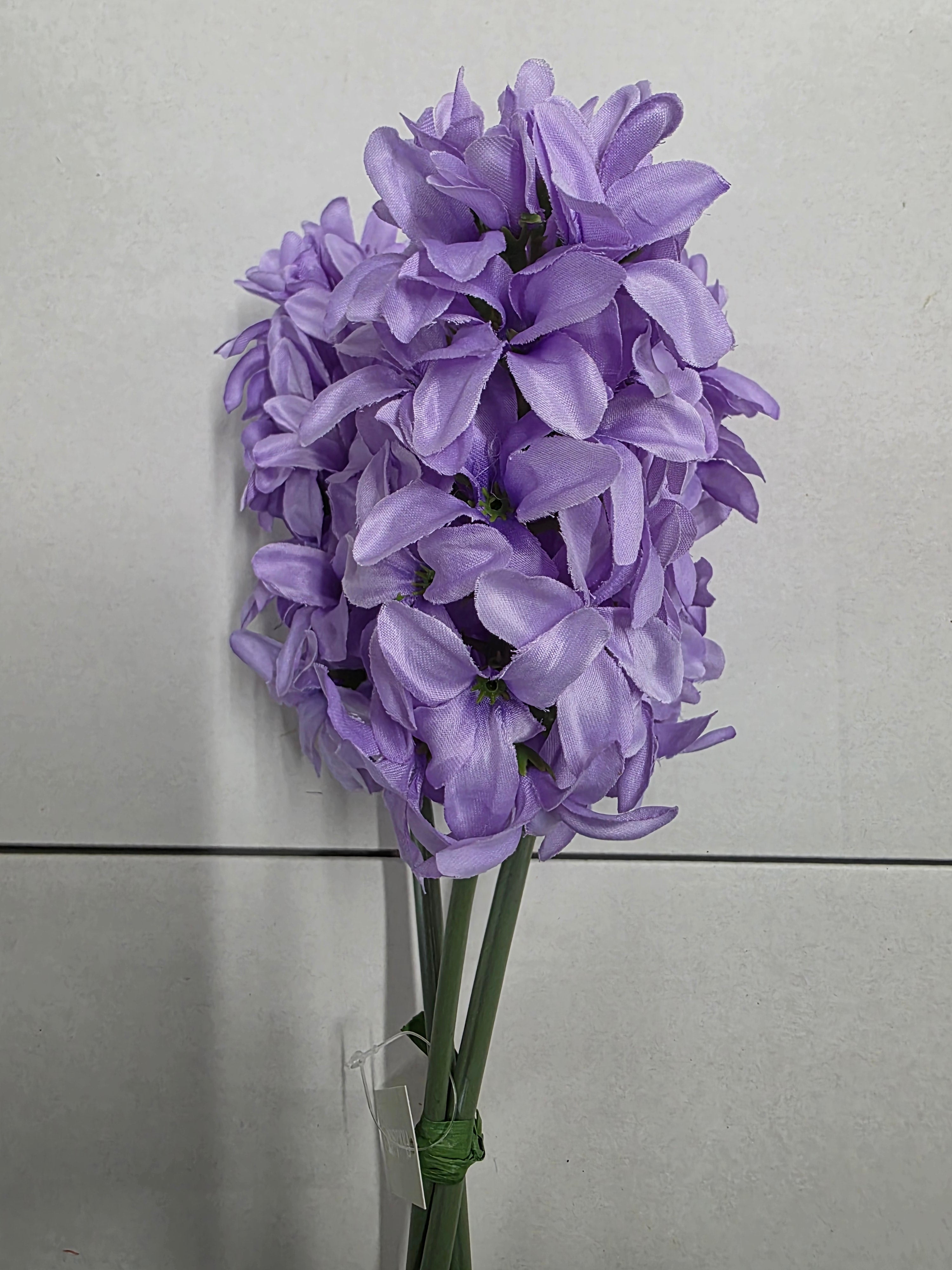 Artificial Hyacinth Bundle Lavender X3 42cm