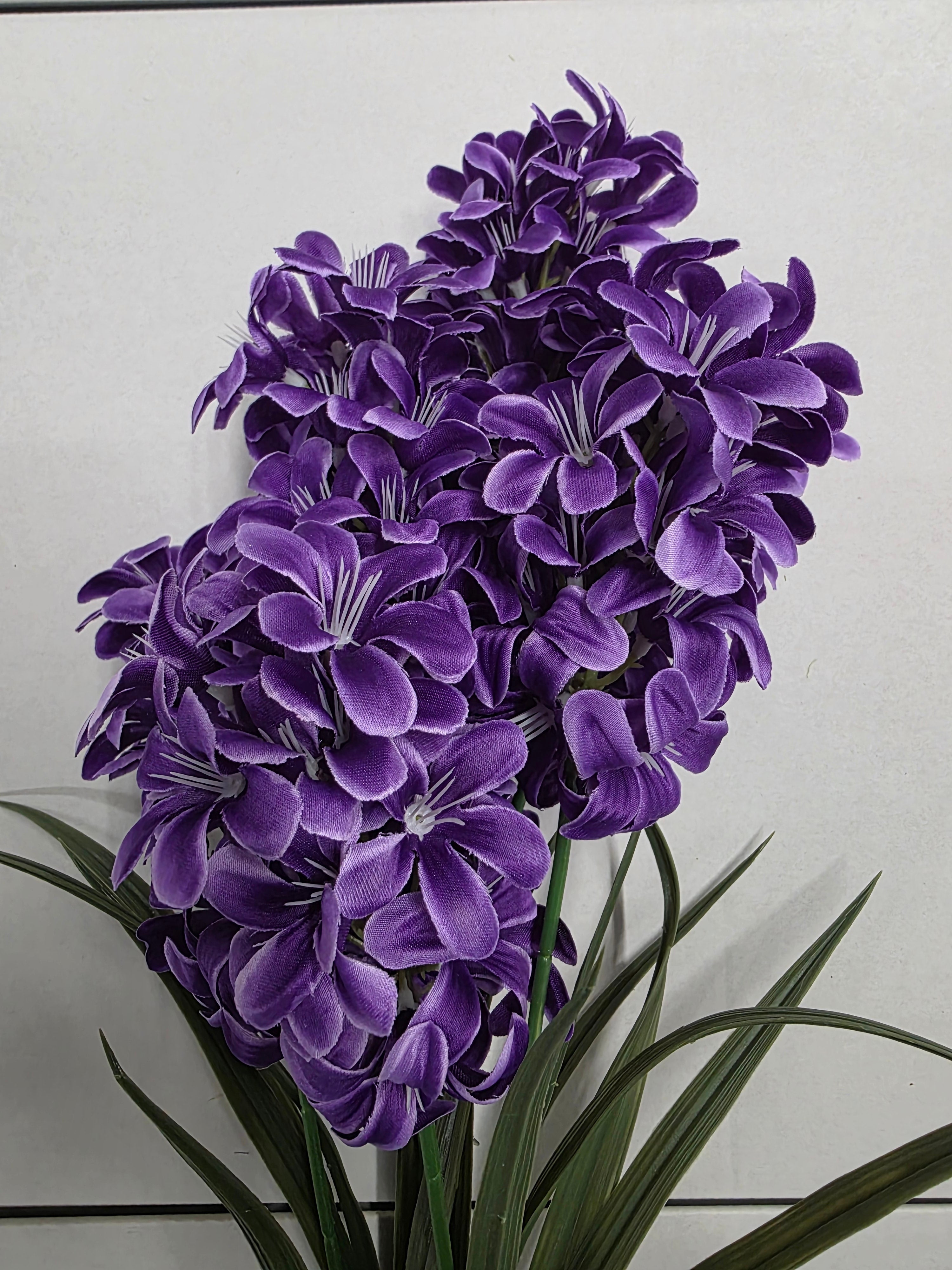 Artificial Hyacinth Violet X7 65cm
