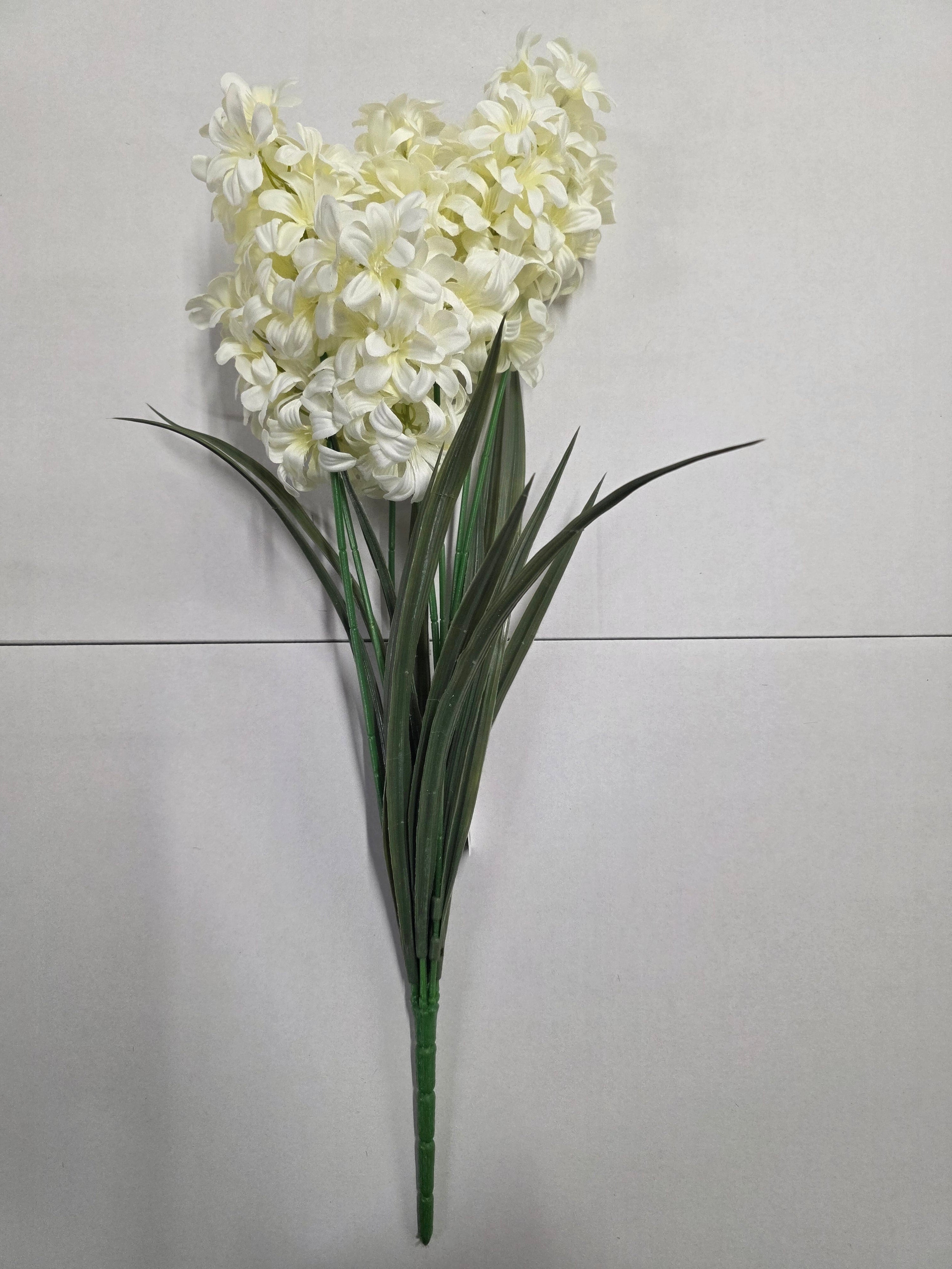 Artificial Hyacinth White X7 65cm