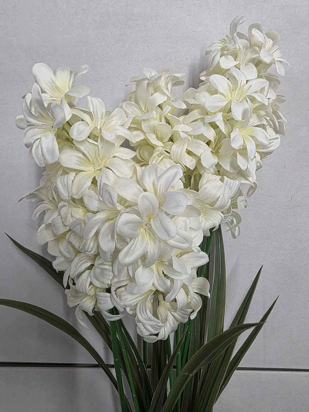 Artificial Hyacinth White X7 65cm