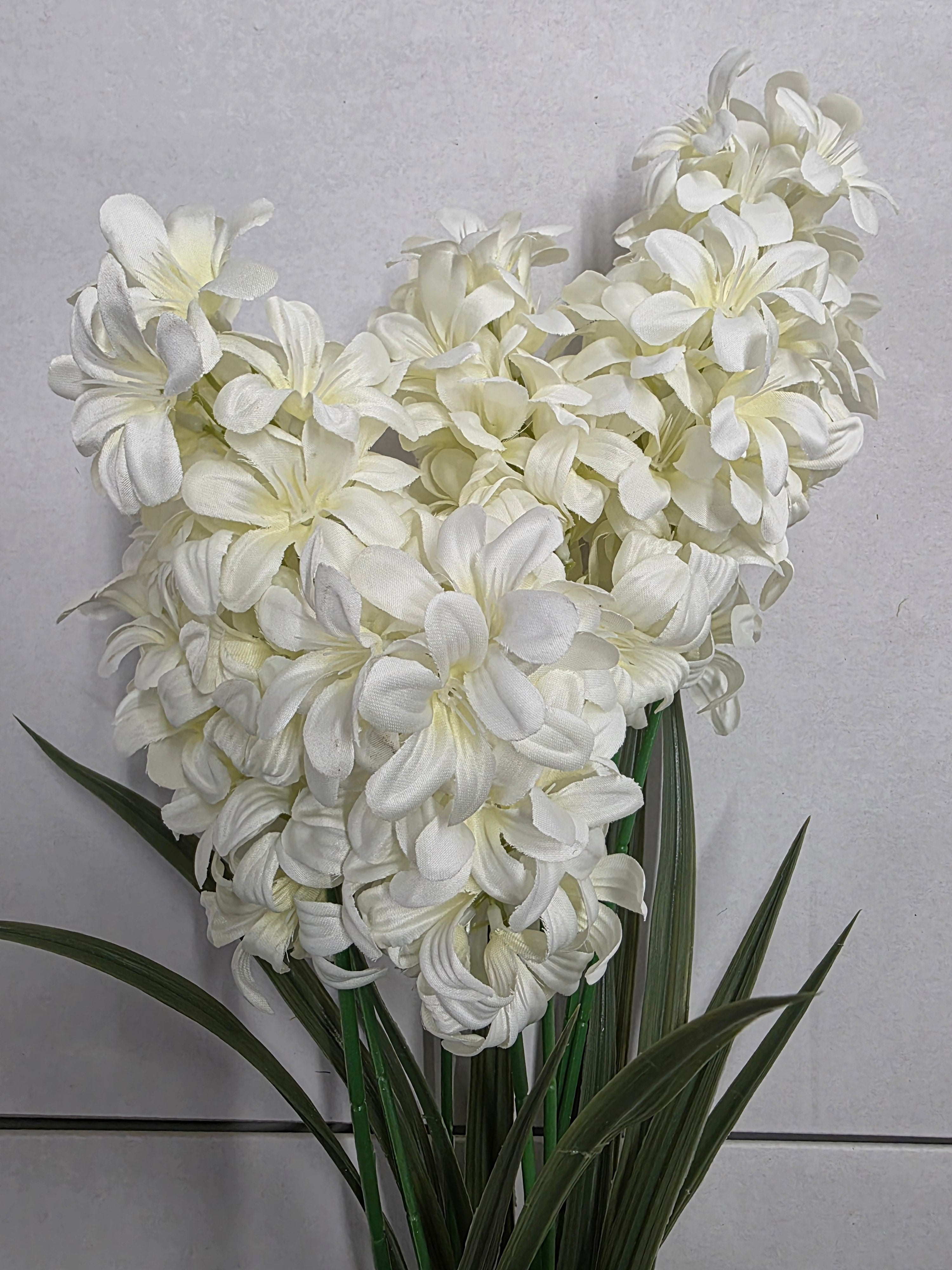 Artificial Hyacinth White X7 65cm