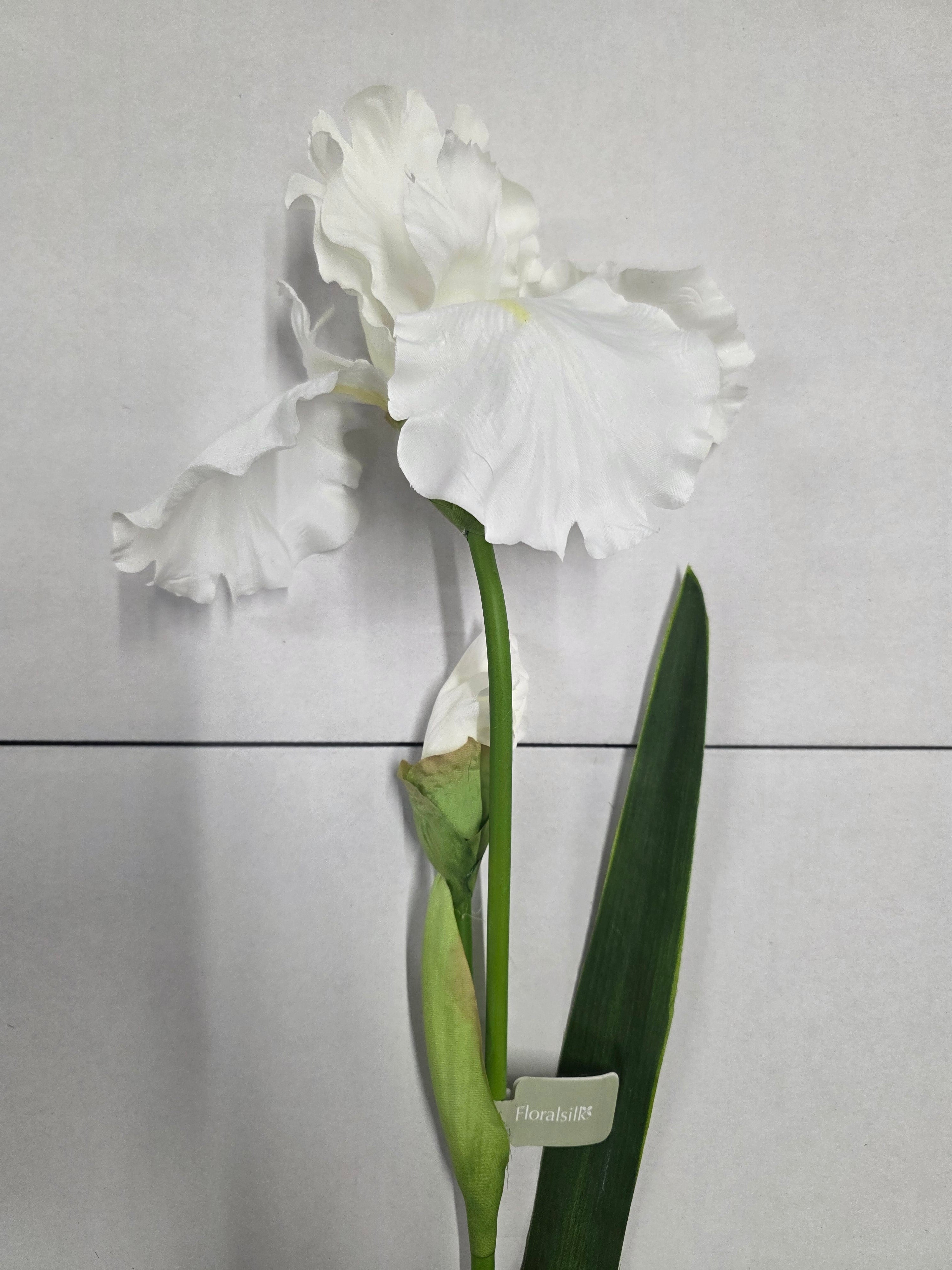 Artificial Iris White Flag 90cm