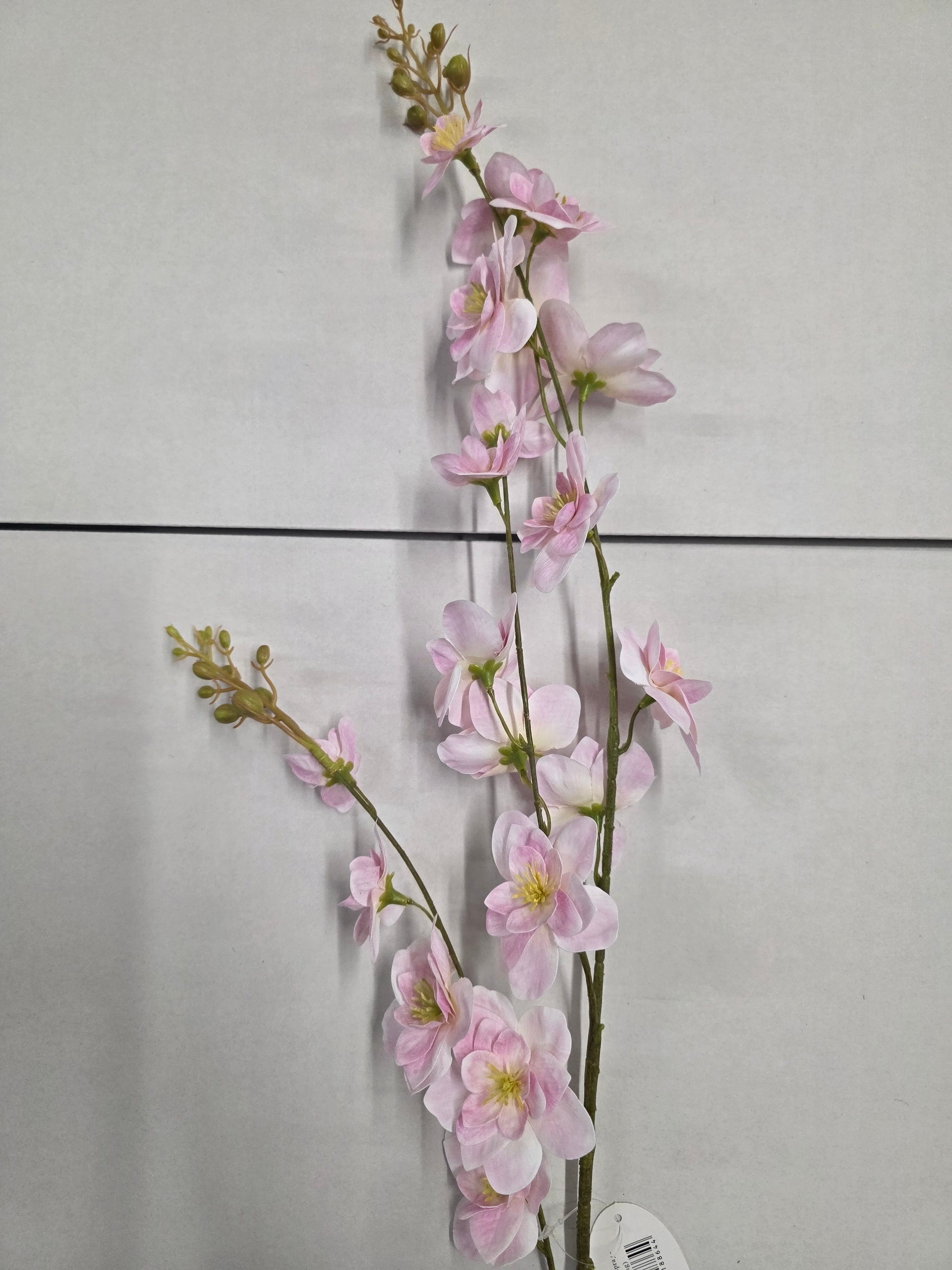Artificial Larkspur Spray Pink 97cm