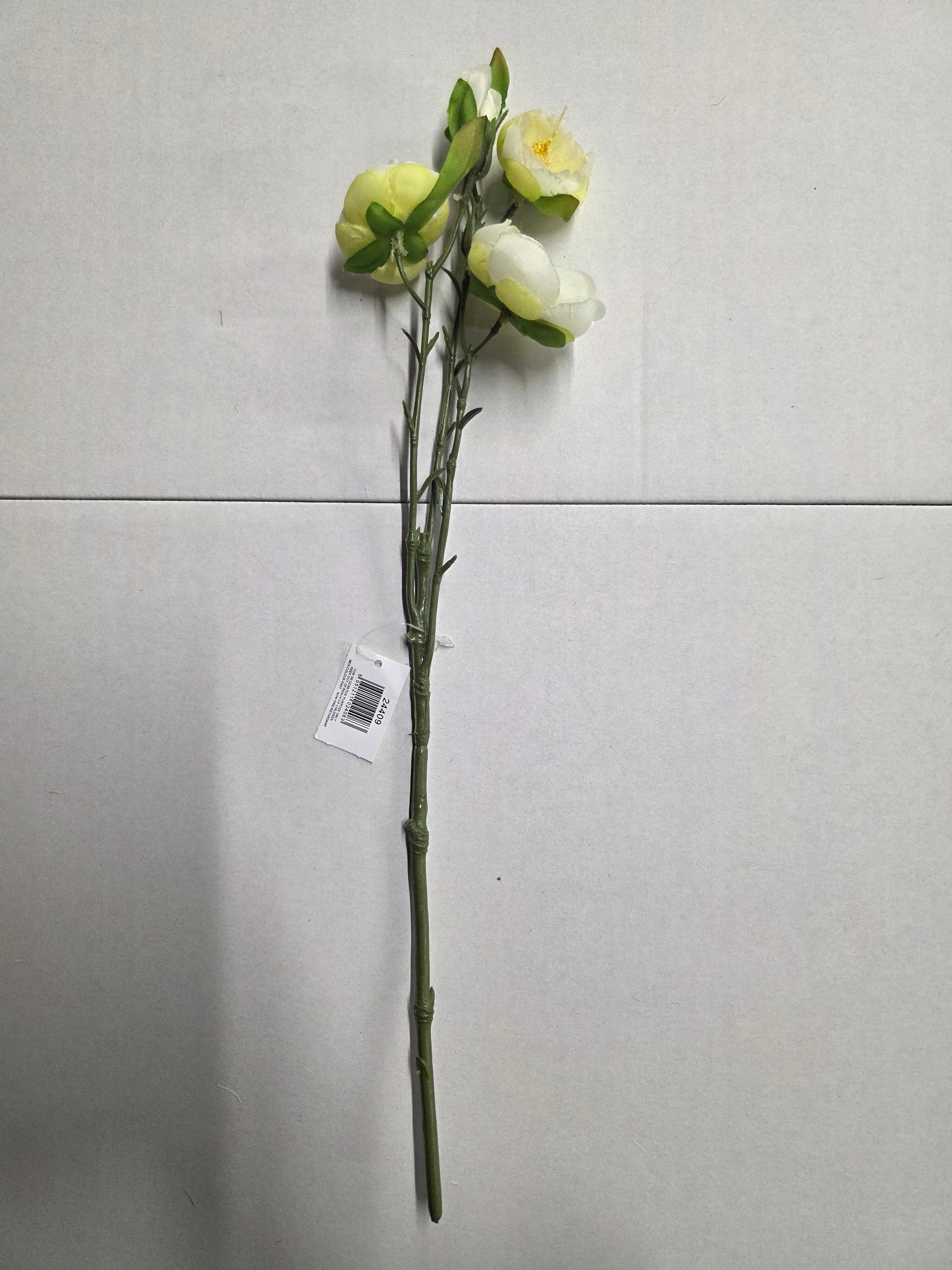 Artificial Lydia Ranunculus Spray Cream (PACK OF 3)