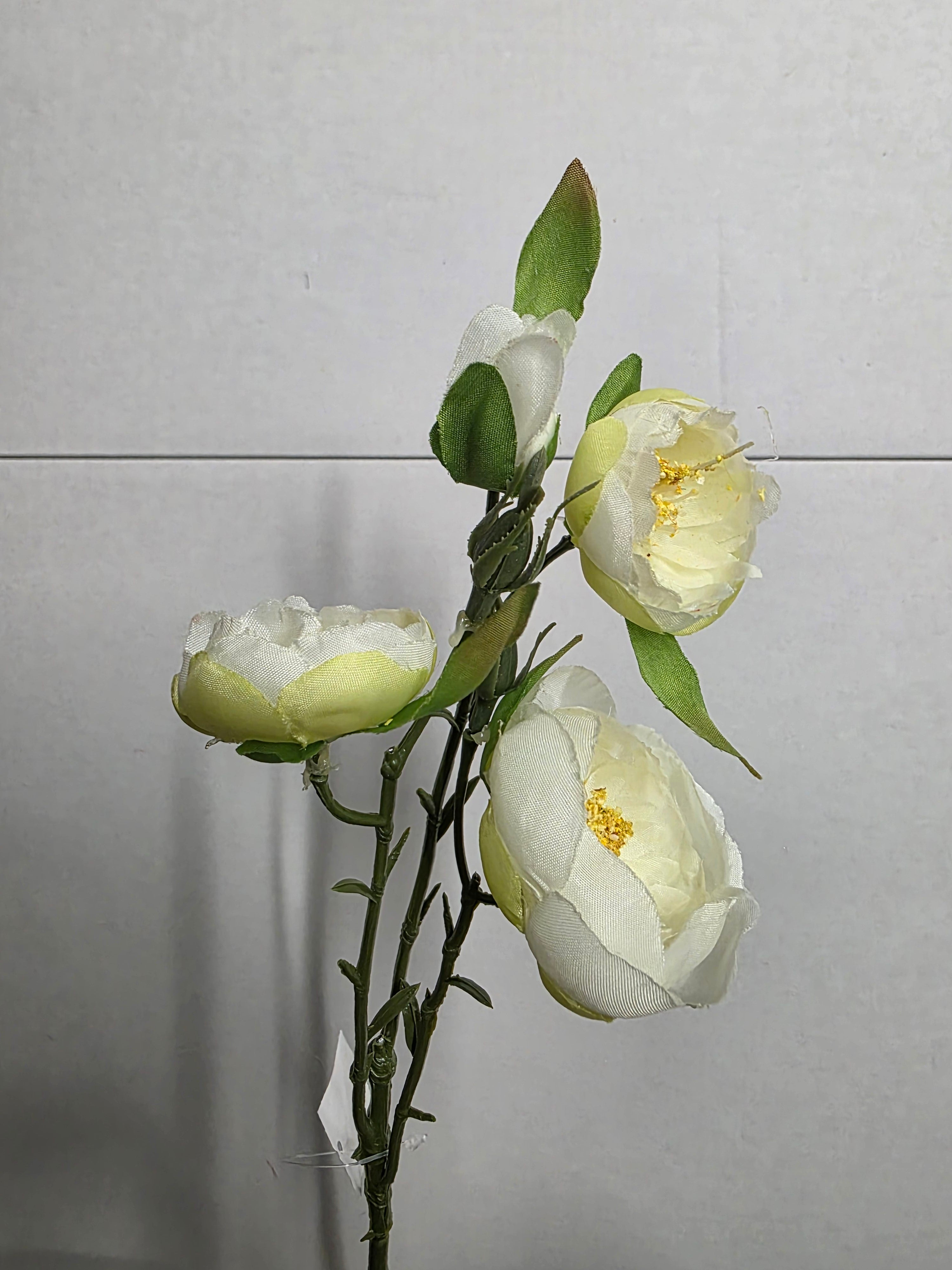 Artificial Lydia Ranunculus Spray Cream (PACK OF 3)