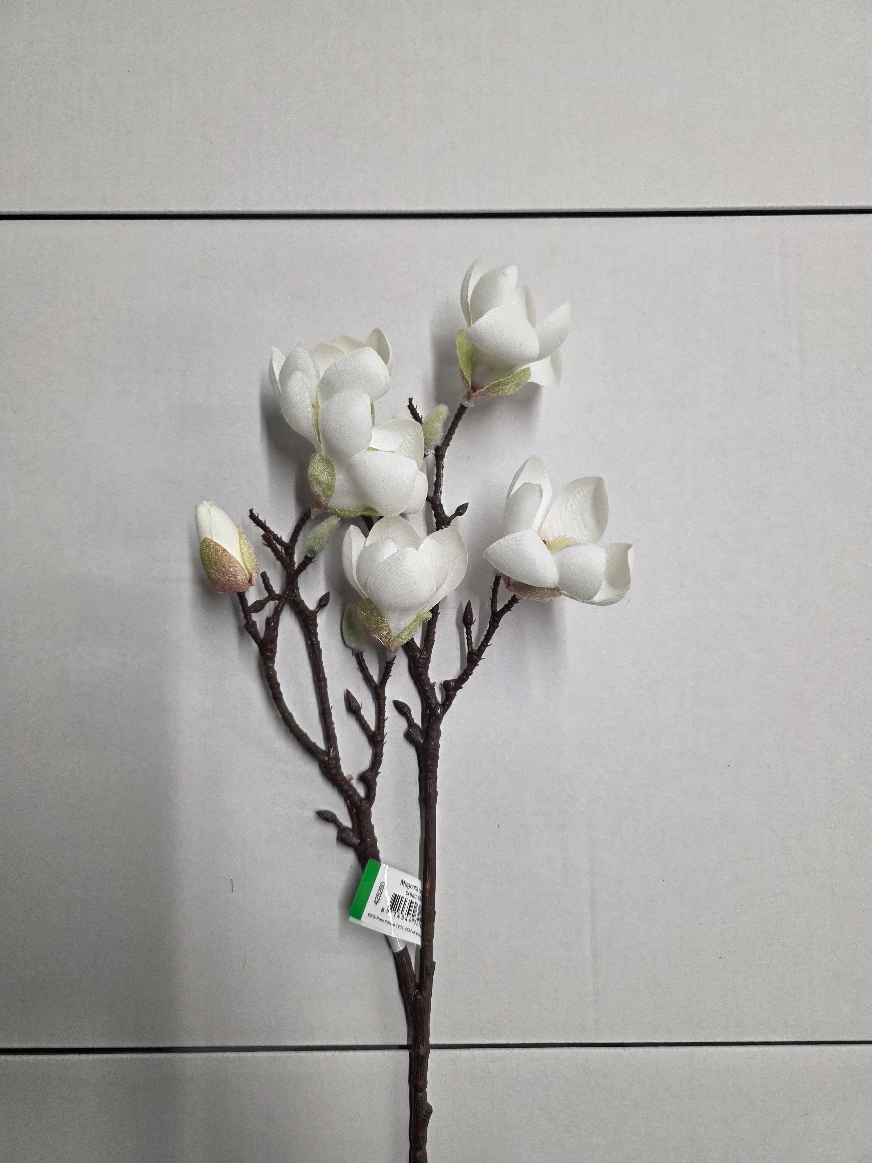 Artificial Magnolia Mini Branch Cream 65cm (PACK OF 2)