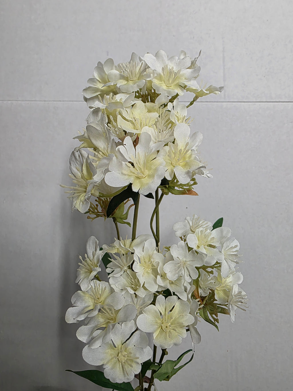 Artificial Mini Wild Flower Spray 68cm Cream (PACK OF 2)