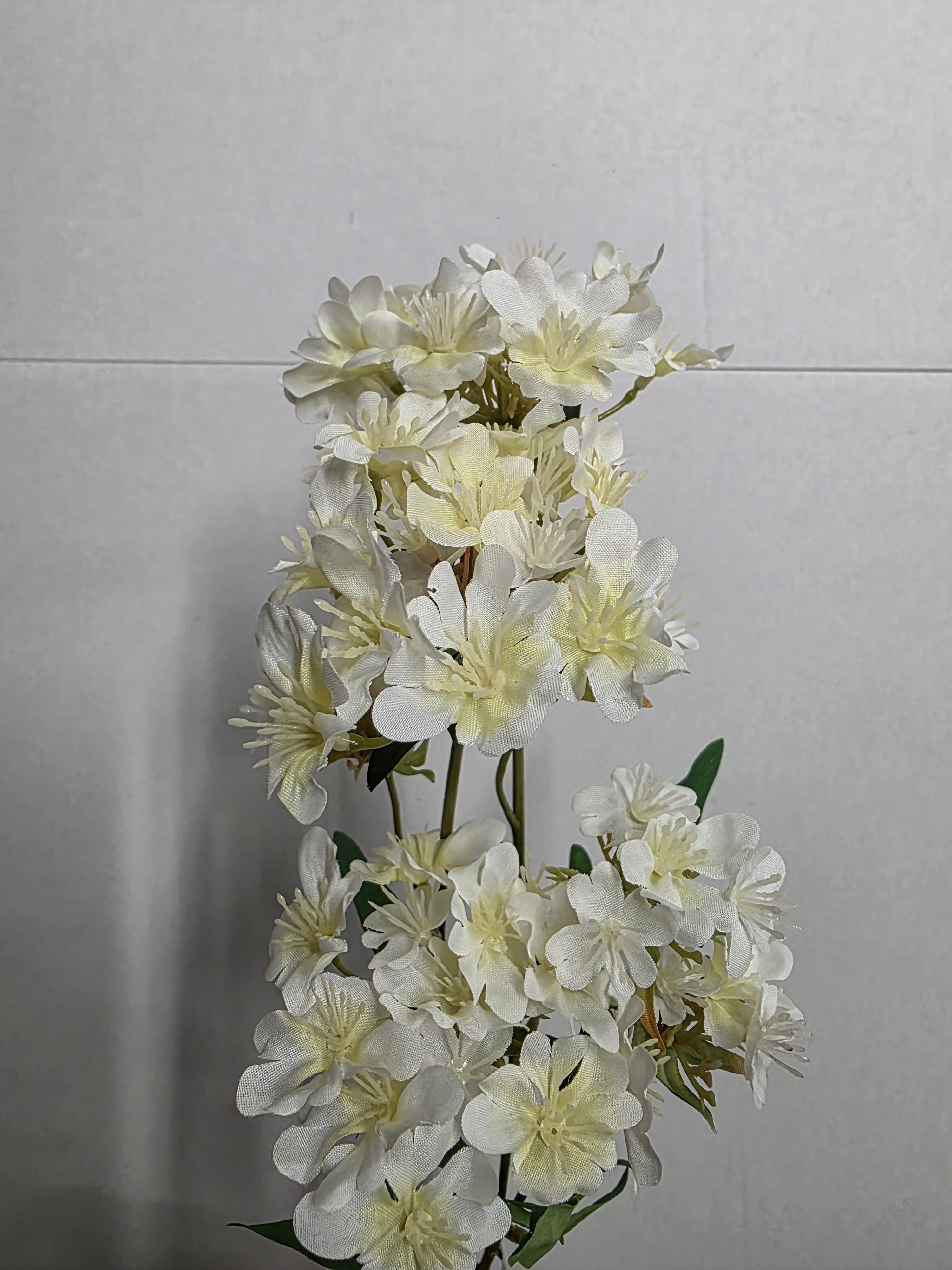 Artificial Mini Wild Flower Spray 68cm Cream (PACK OF 2)