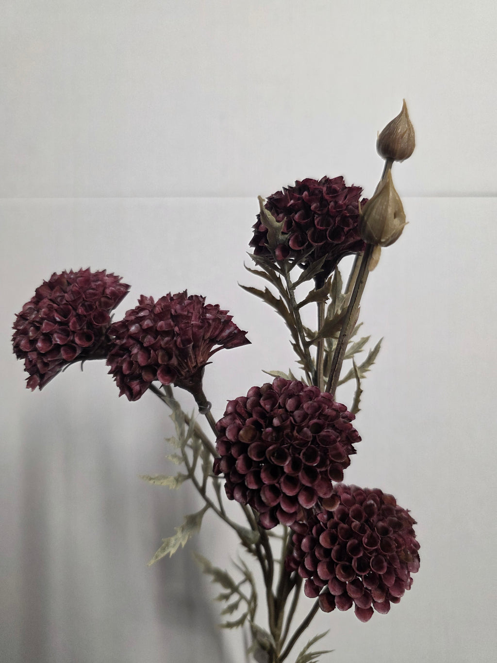 Artificial Mum Spray 5 Heads Burgundy (PACK OF 2)