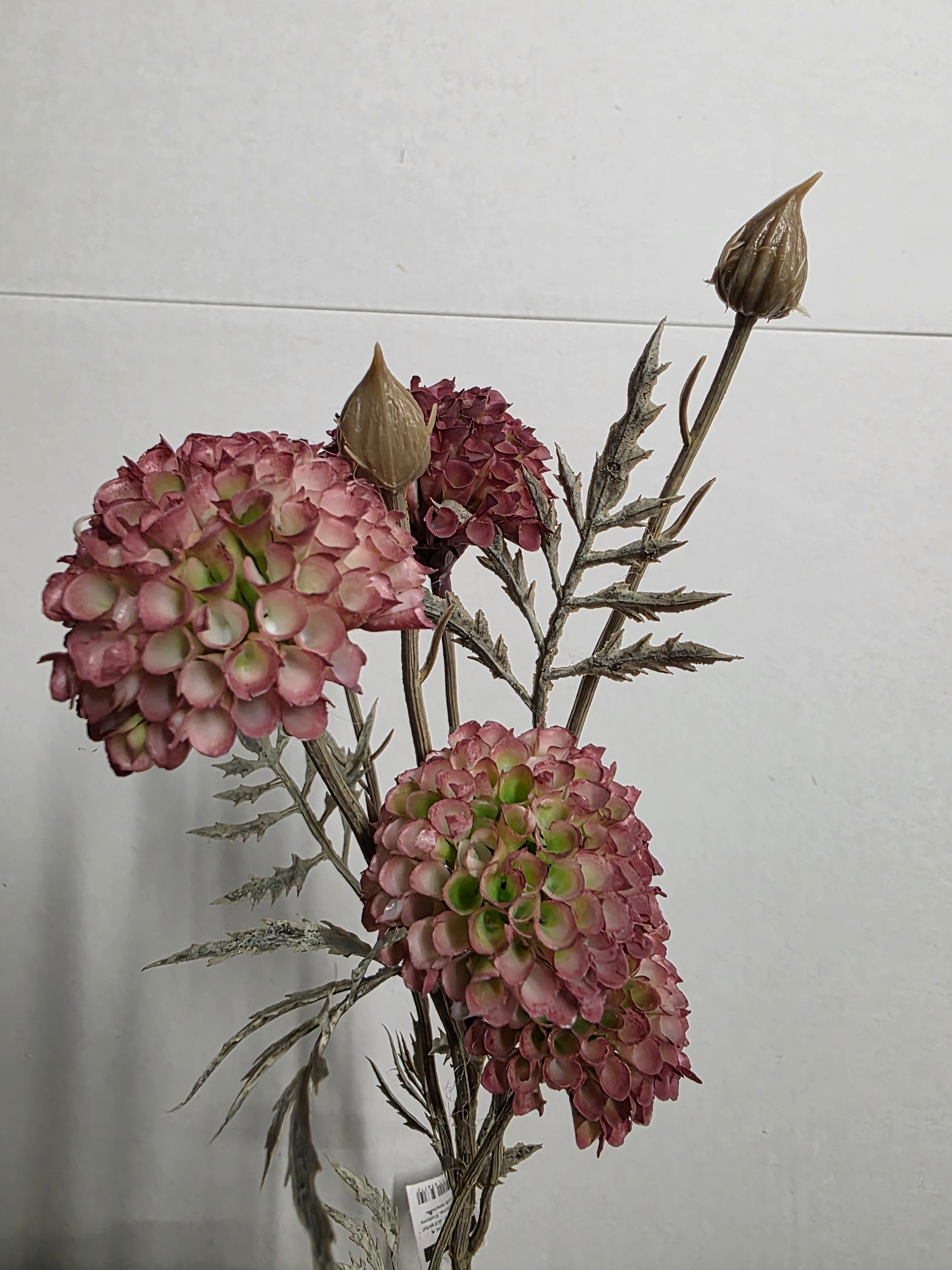 Artificial Mum Spray 5 Heads Pink (PACK OF 2)