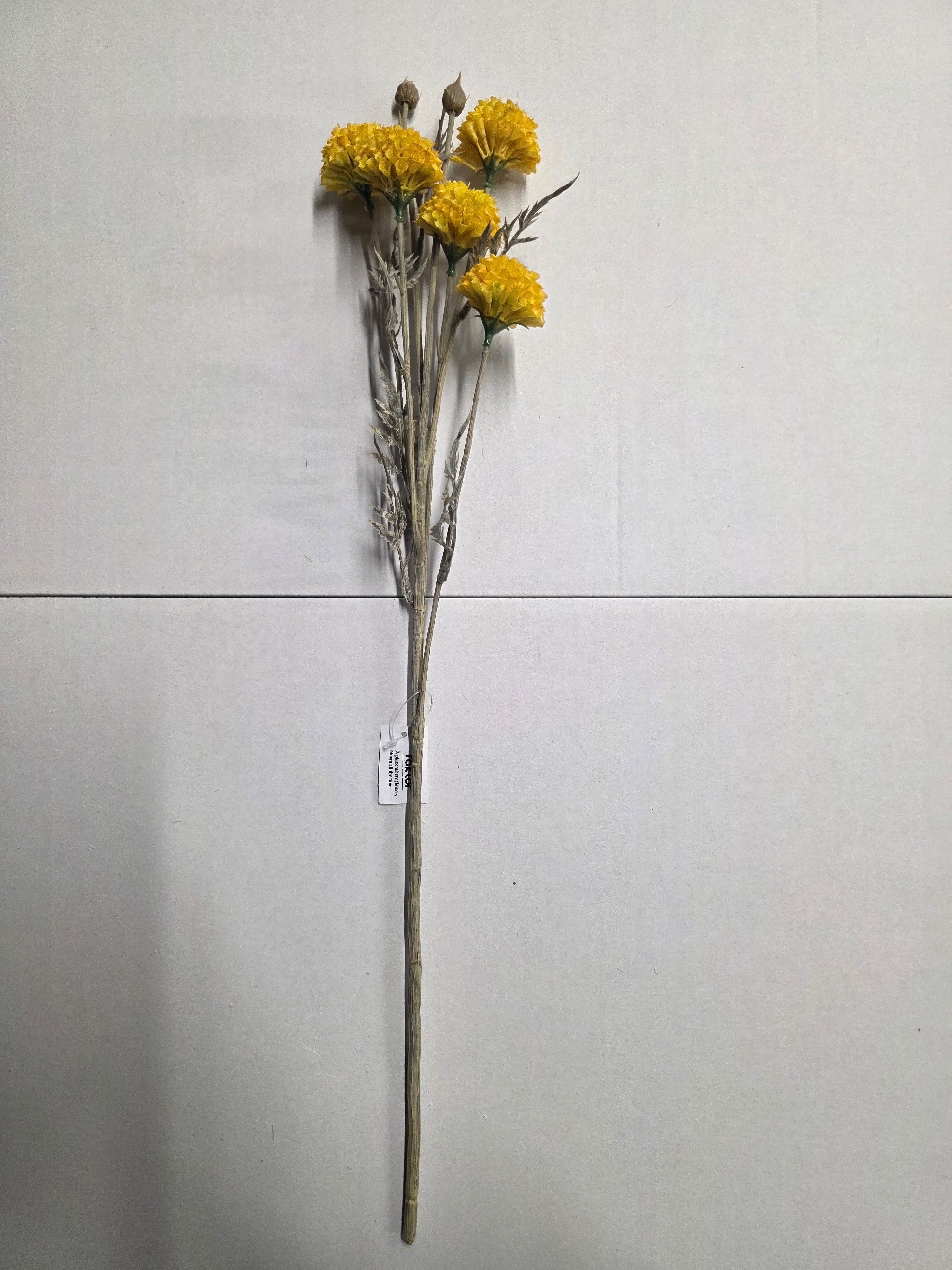 Artificial Mum Spray 5 Heads Yellow (PACK OF 2)