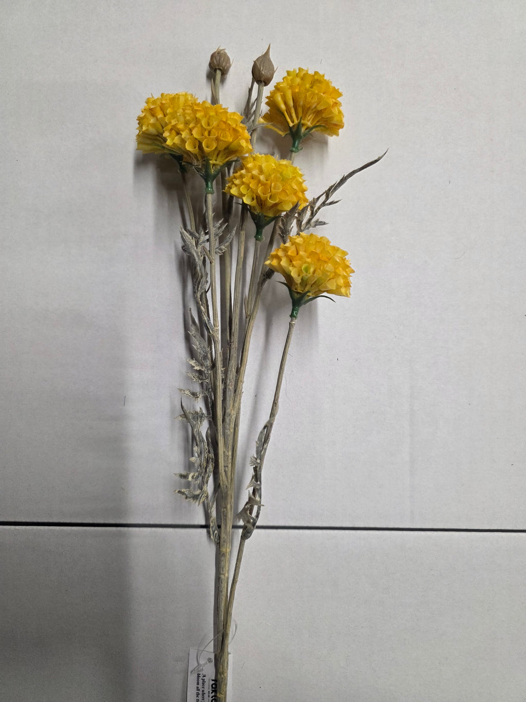 Artificial Mum Spray 5 Heads Yellow (PACK OF 2)