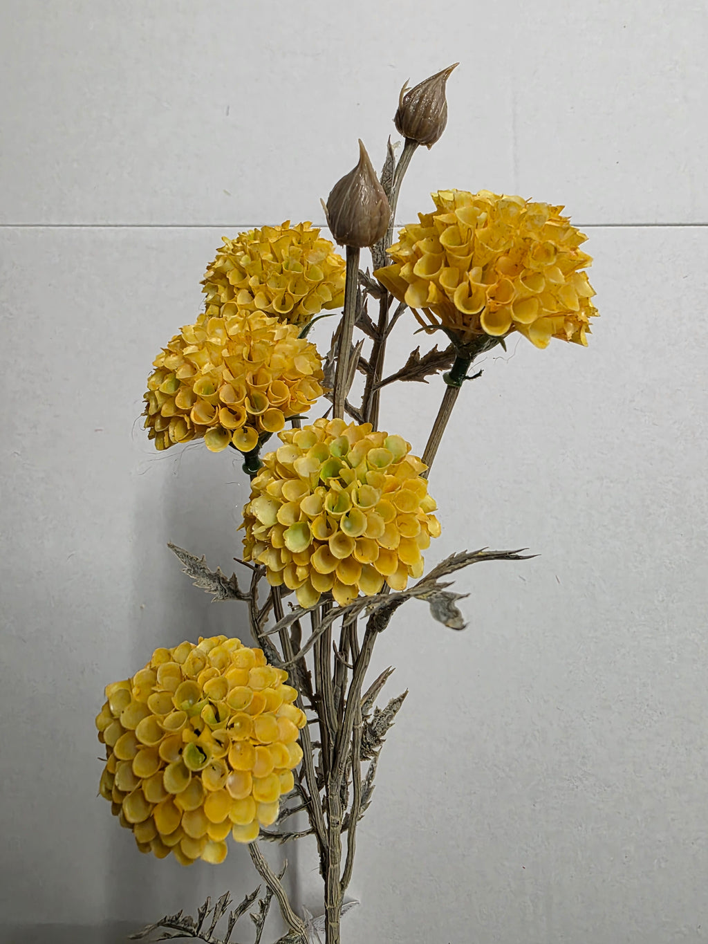 Artificial Mum Spray 5 Heads Yellow (PACK OF 2)