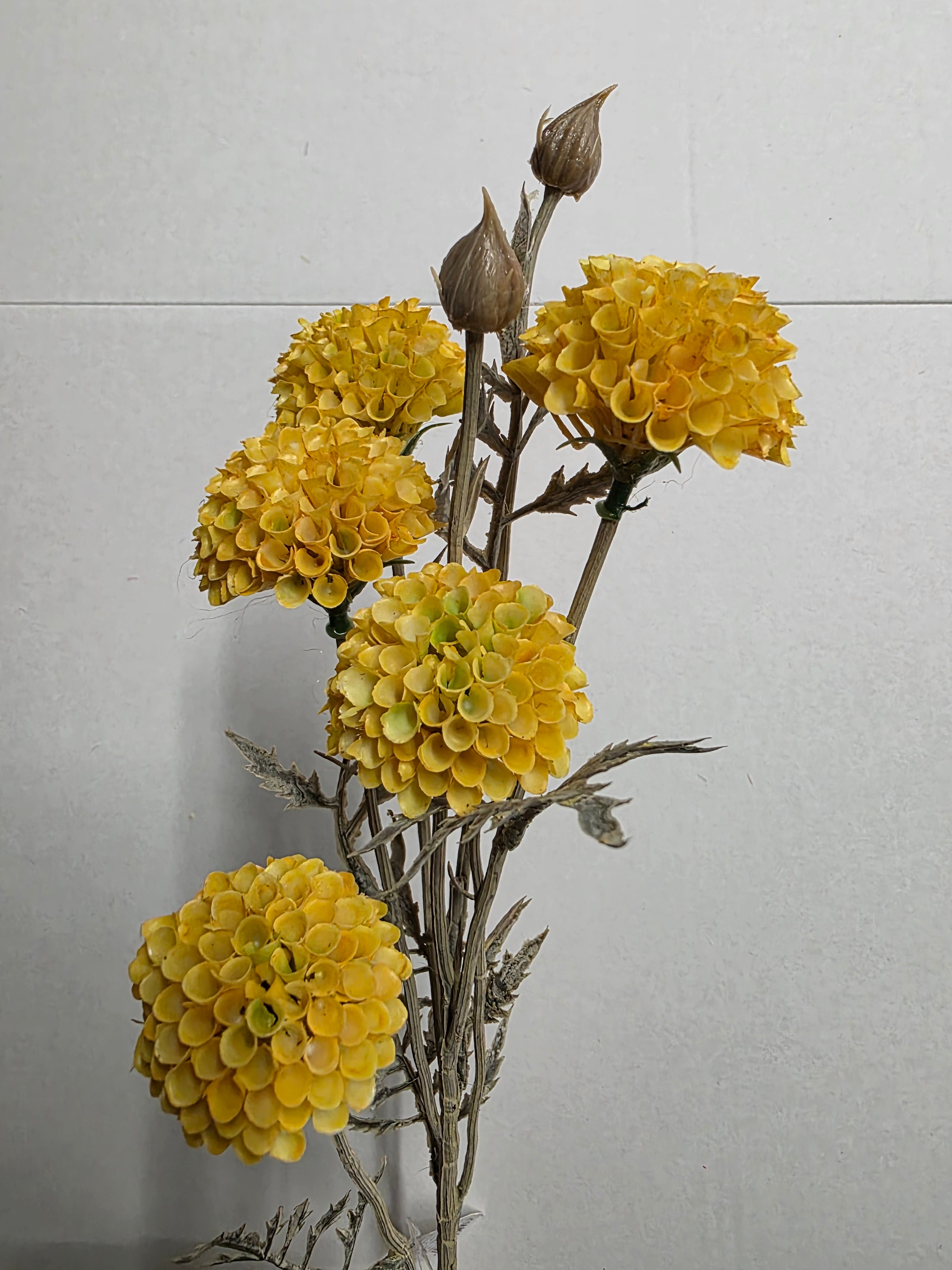 Artificial Mum Spray 5 Heads Yellow (PACK OF 2)