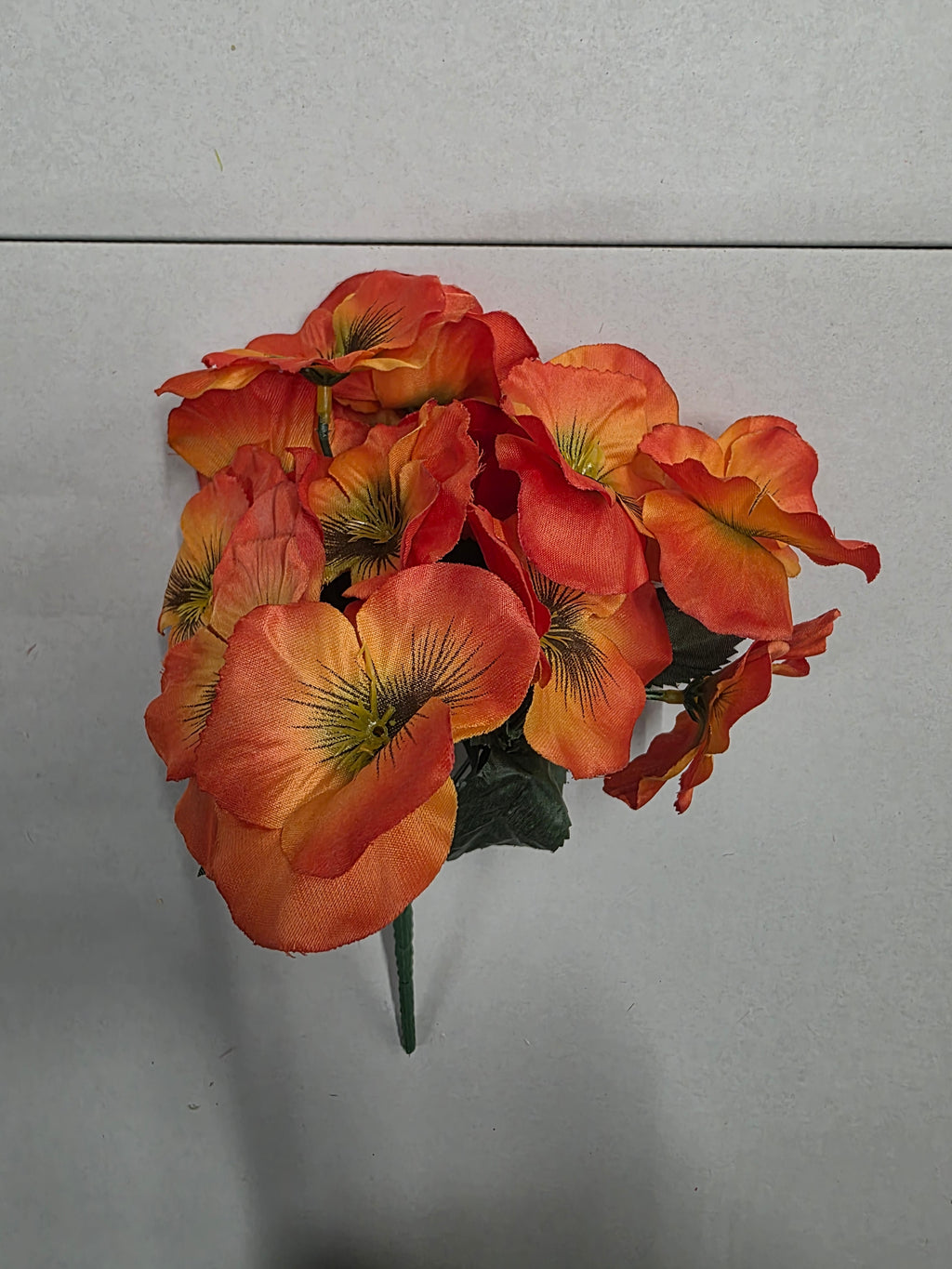 Artificial Pansy 2 Tone Orange 26cm (PACK OF 4)
