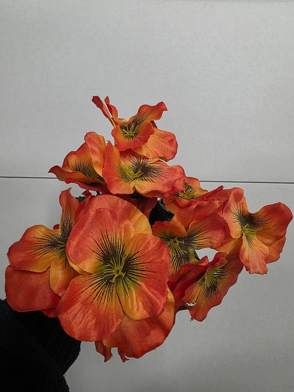 Artificial Pansy 2 Tone Orange 26cm (PACK OF 4)