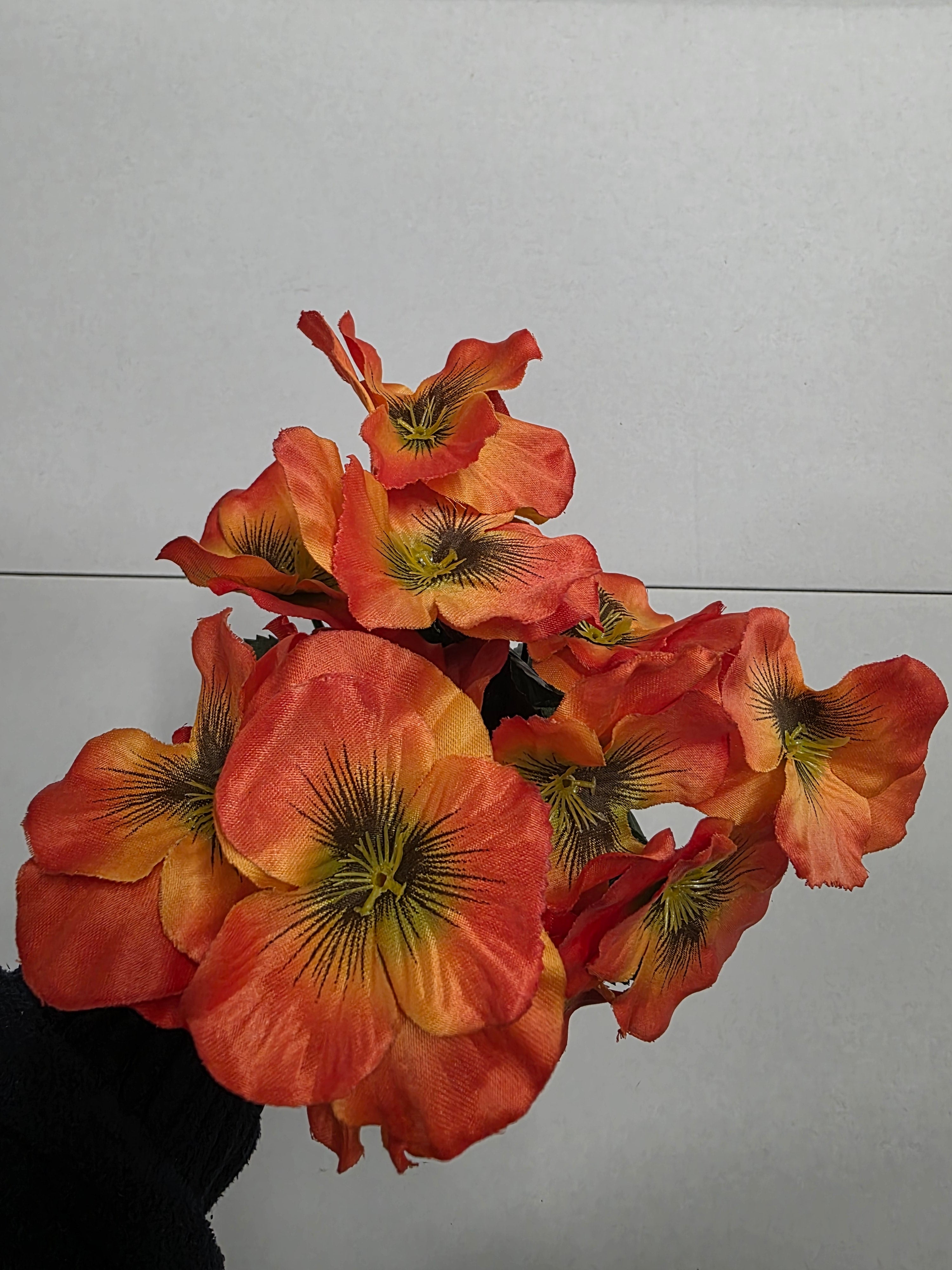 Artificial Pansy 2 Tone Orange 26cm (PACK OF 4)