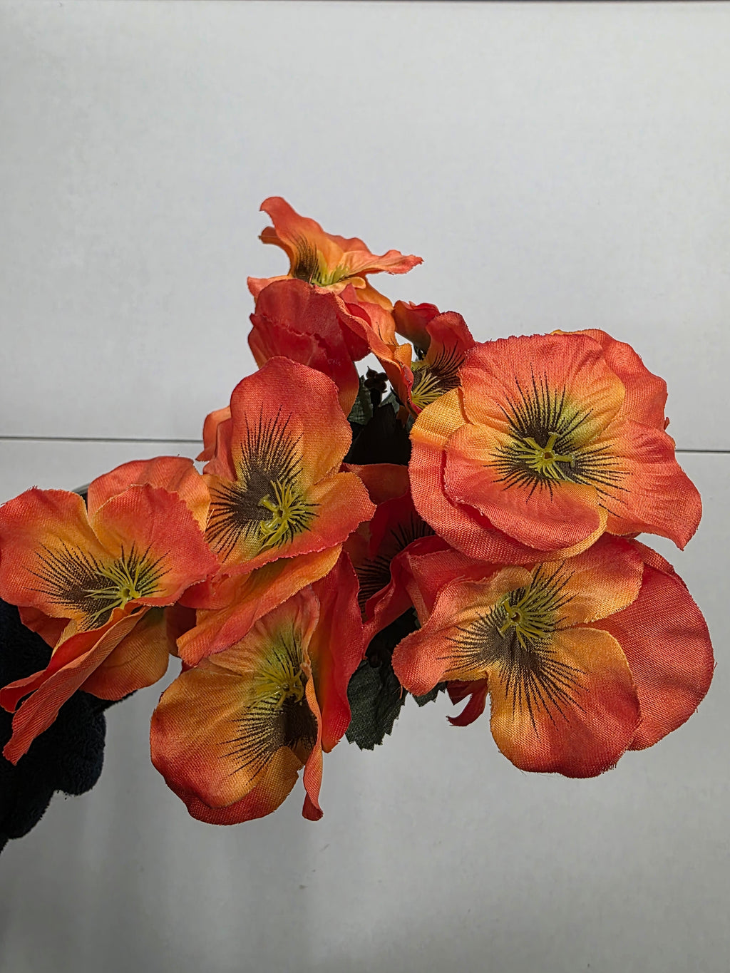 Artificial Pansy 2 Tone Orange 26cm (PACK OF 4)