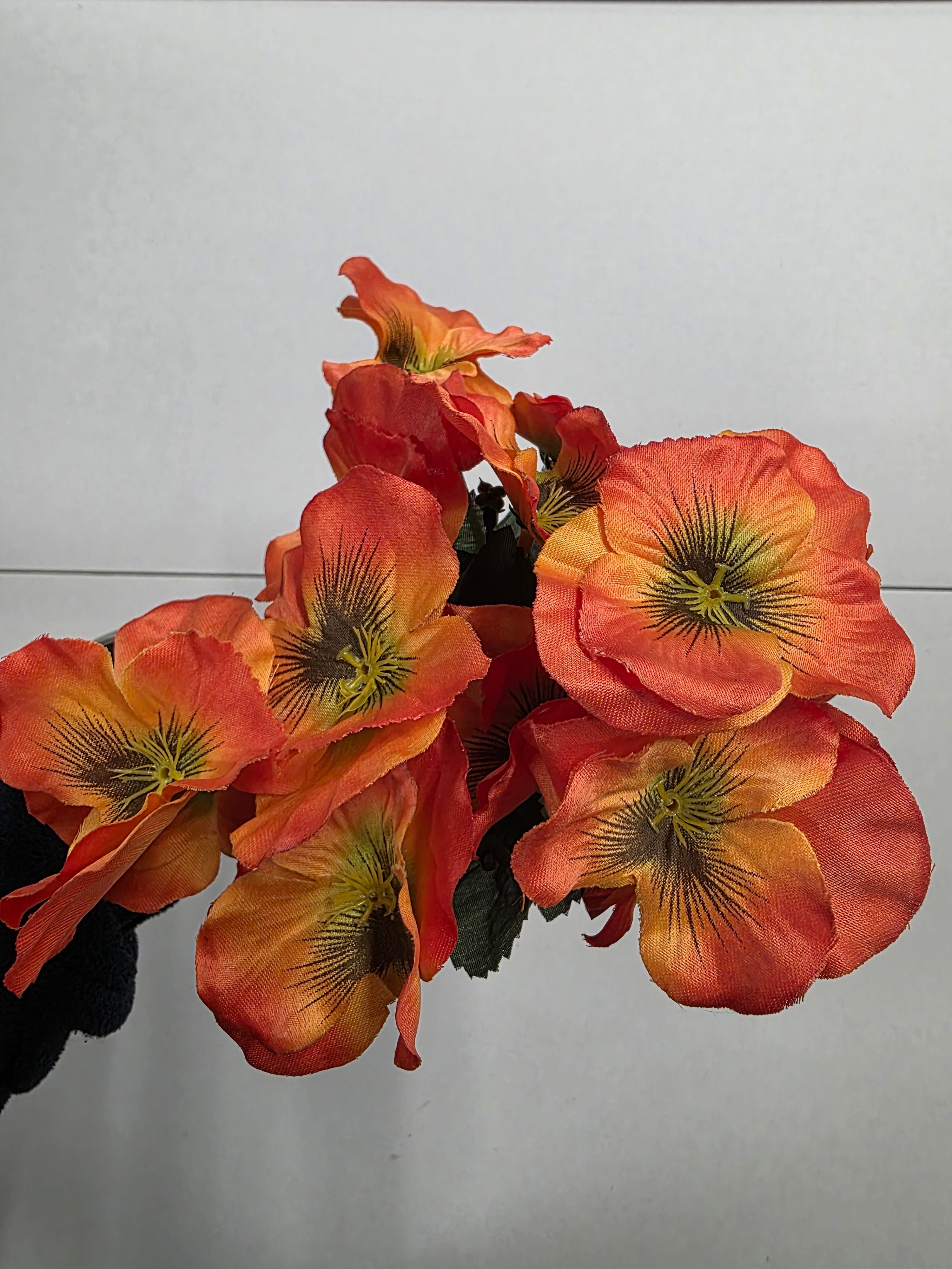 Artificial Pansy 2 Tone Orange 26cm (PACK OF 4)