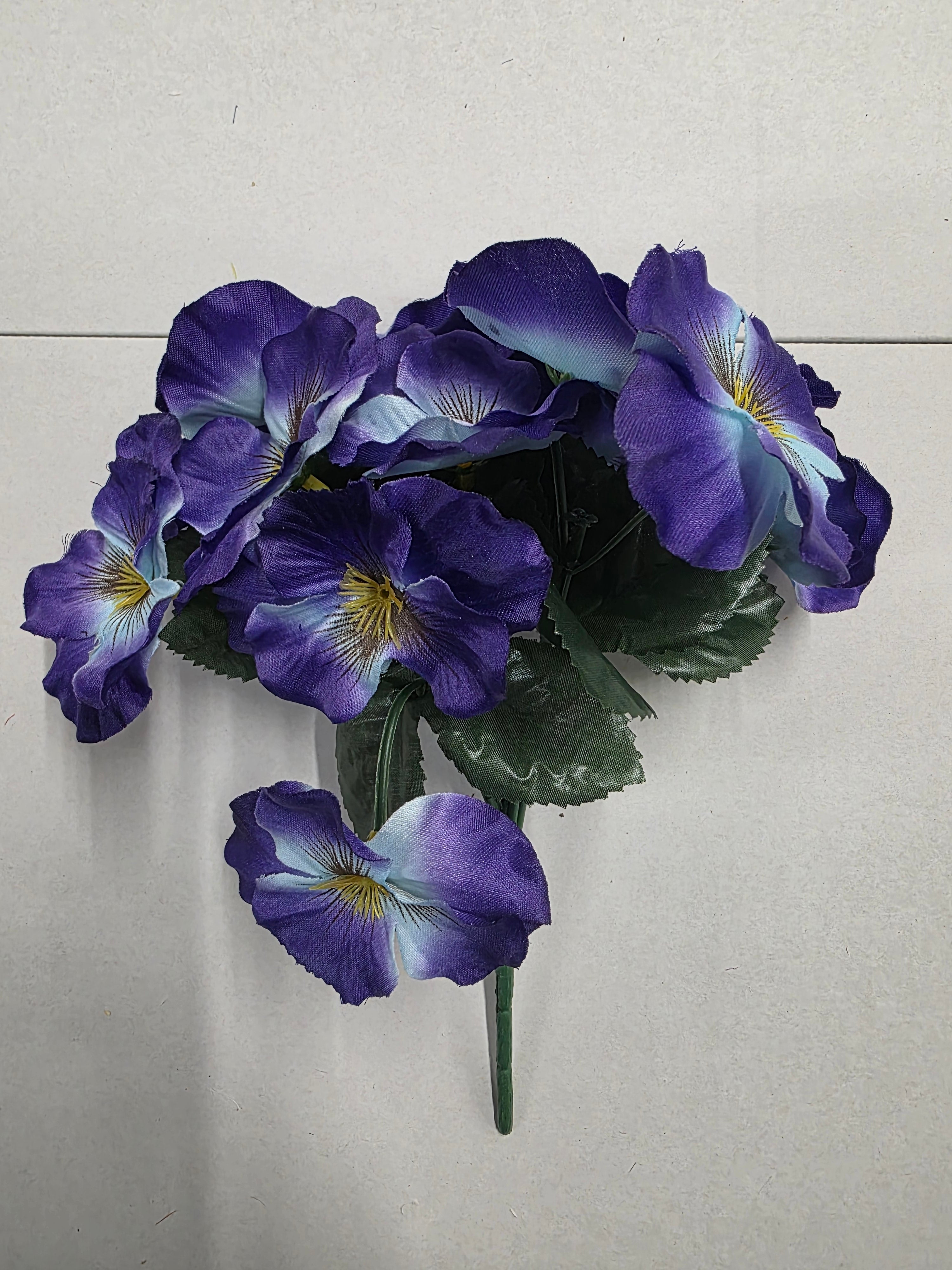 Artificial Pansy Blue 26cm (PACK OF 4)
