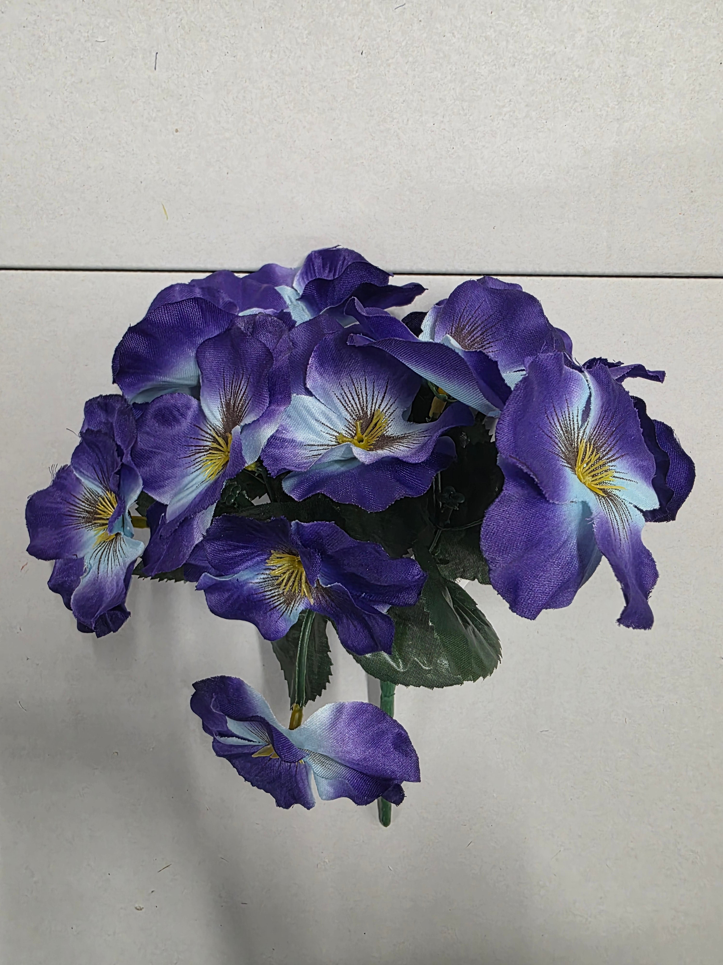 Artificial Pansy Blue 26cm (PACK OF 4)