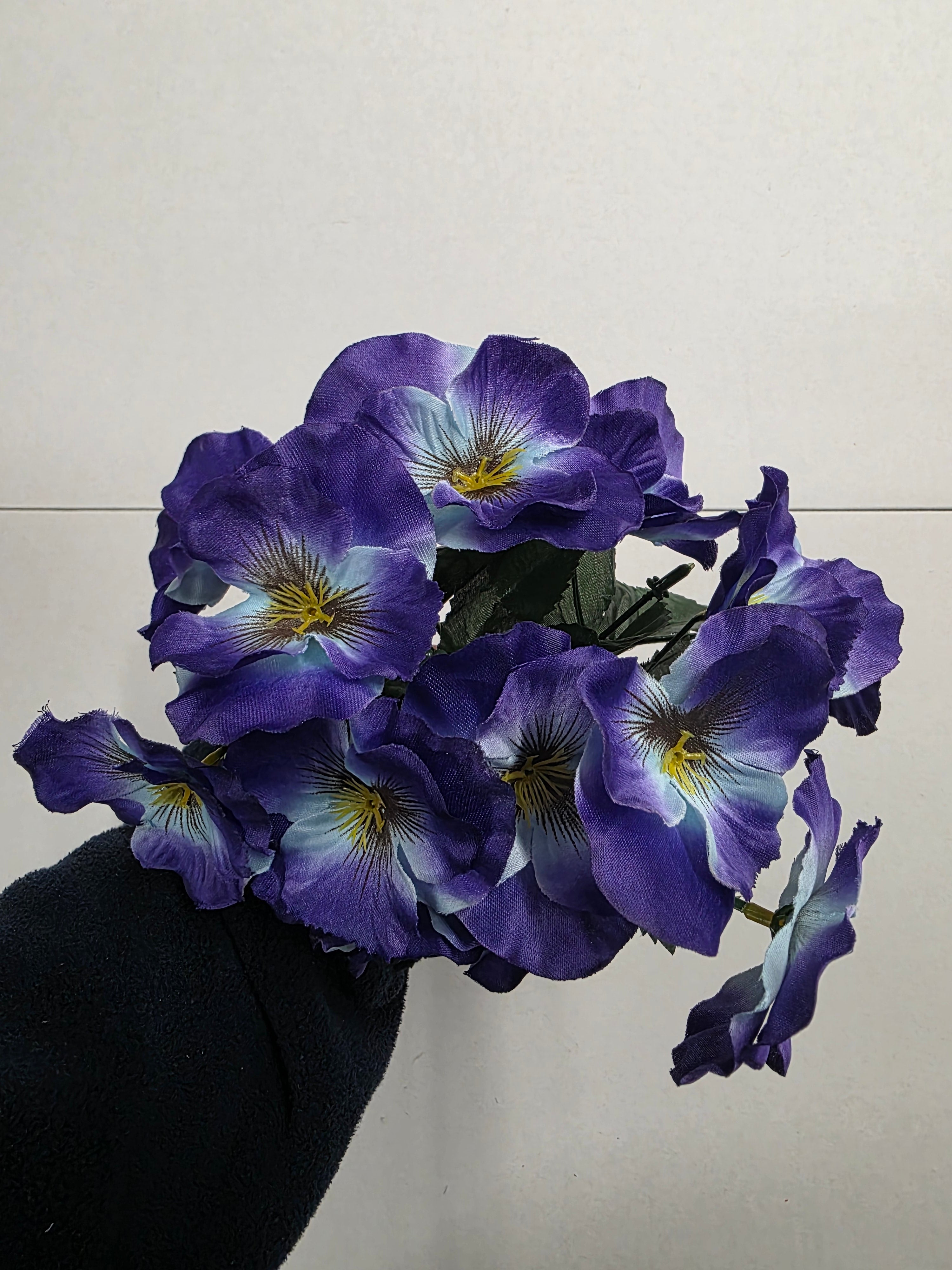 Artificial Pansy Blue 26cm (PACK OF 4)
