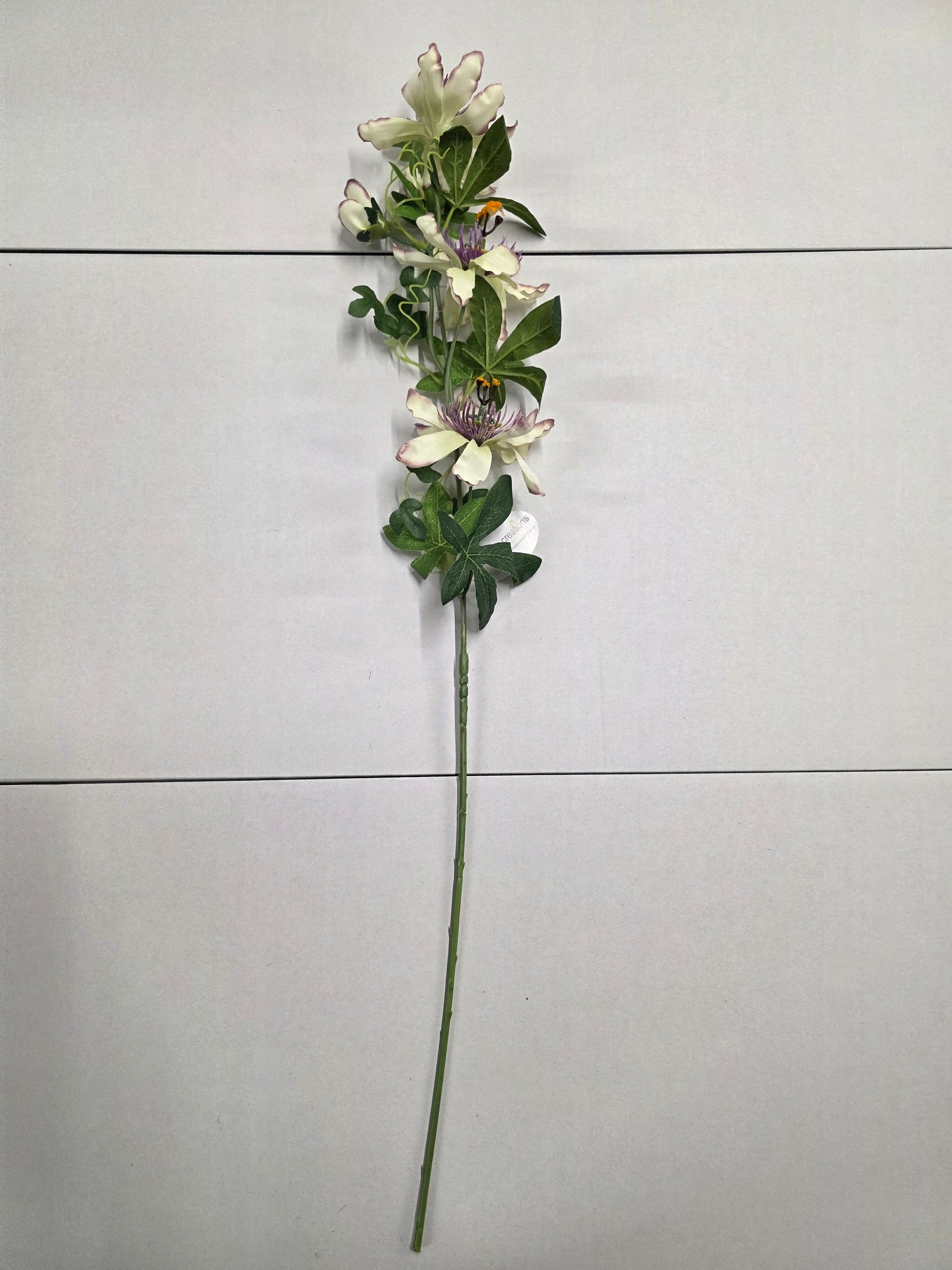 Artificial Passion Flower Green Purple (PACK OF 2)