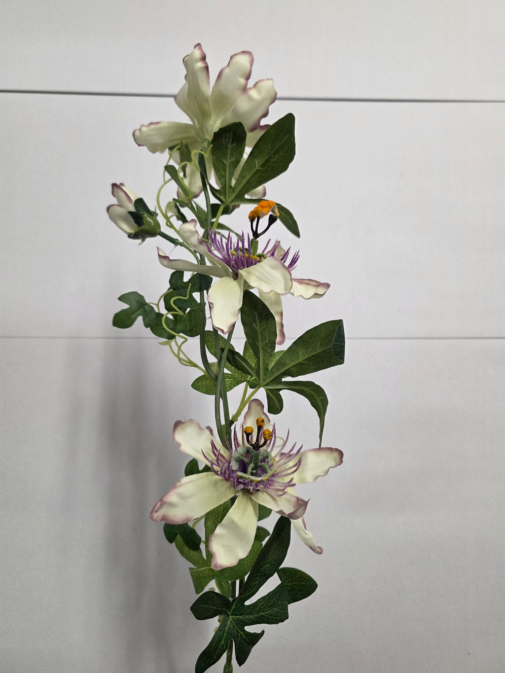 Artificial Passion Flower Green Purple (PACK OF 2)
