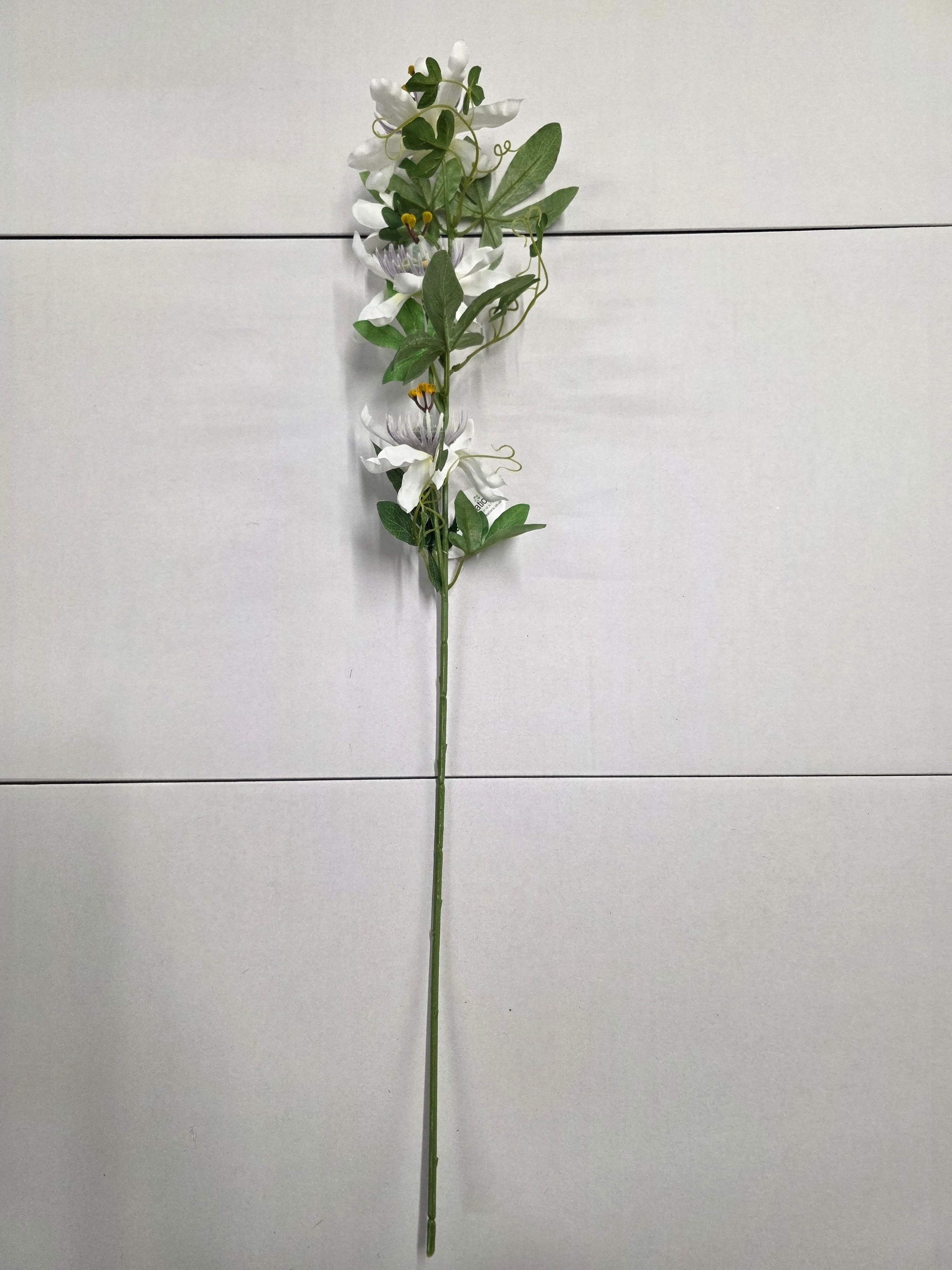 Artificial Passion Flower White Purple (PACK OF 2)