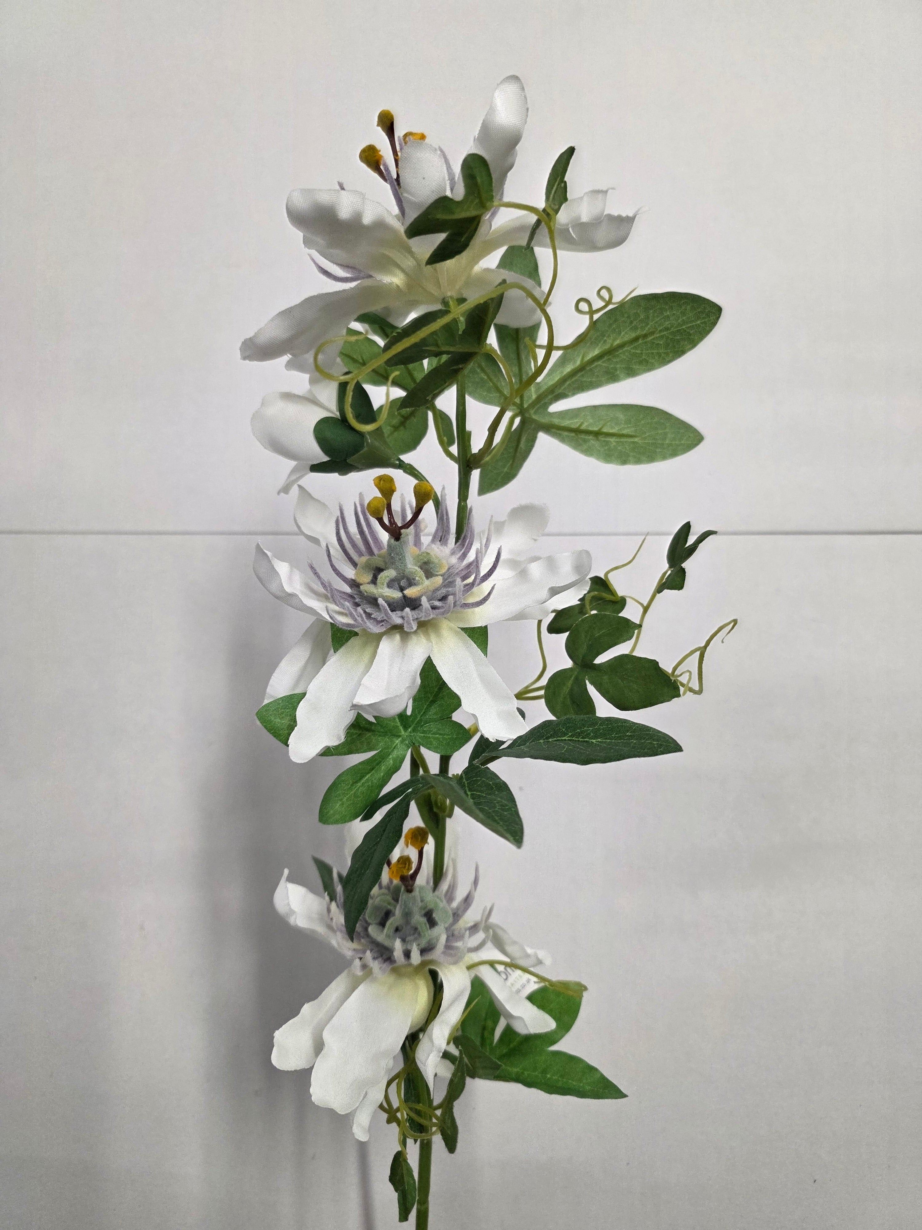 Artificial Passion Flower White Purple (PACK OF 2)