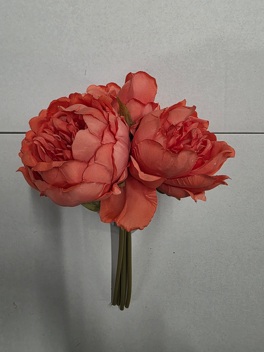 Artificial Peony Posy Coral (PACK OF 2)