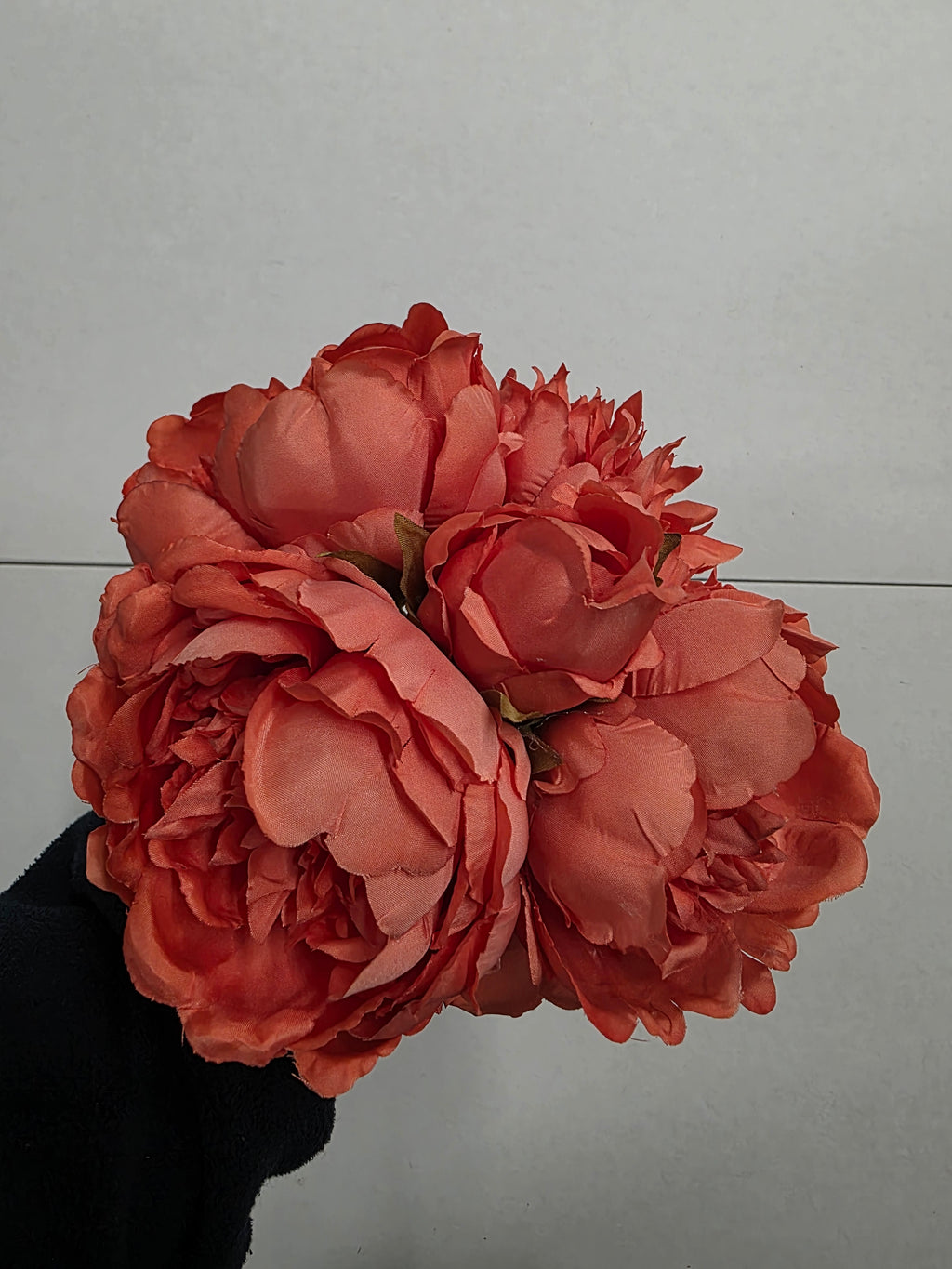 Artificial Peony Posy Coral (PACK OF 2)