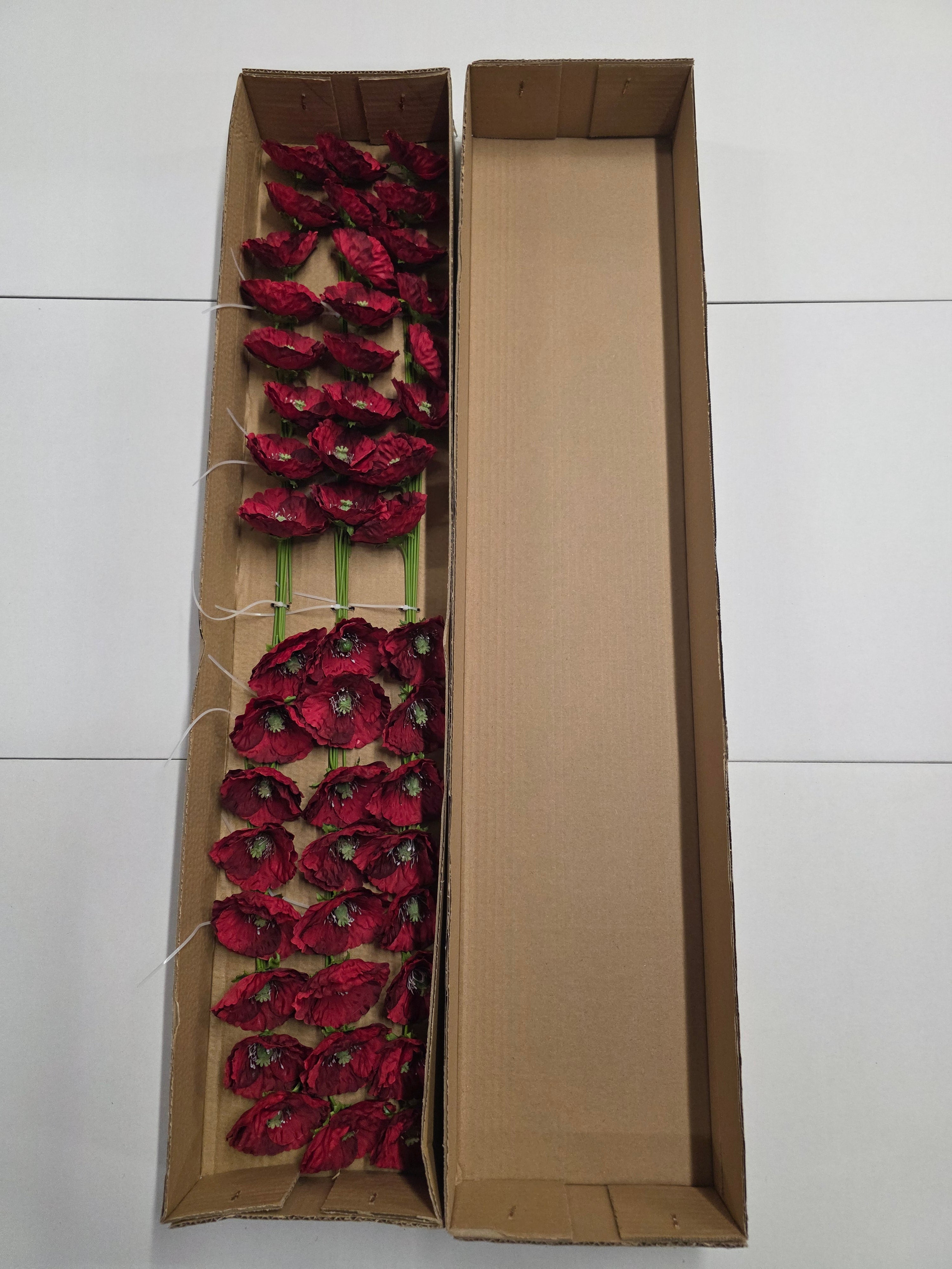 Artificial Poppy Pick Red 22cm X48
