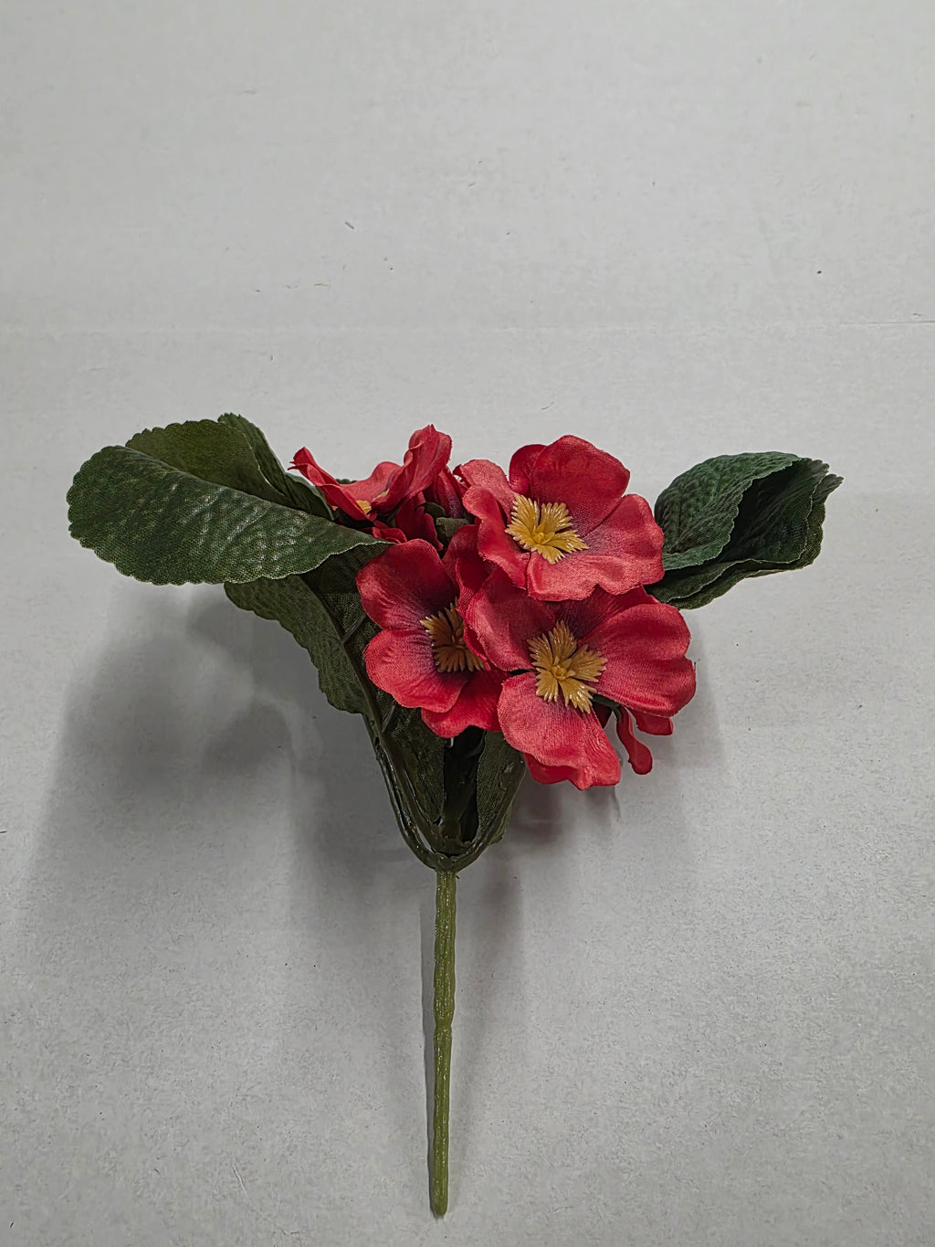 Artificial Primula Bush Red X 12-18 (PACK OF 3)