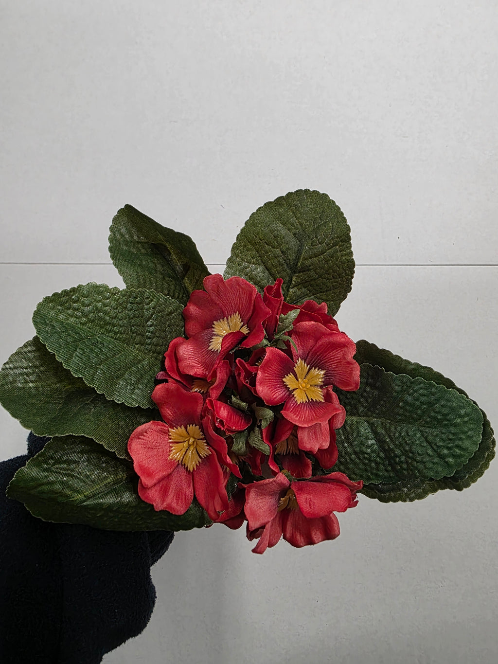 Artificial Primula Bush Red X 12-18 (PACK OF 3)