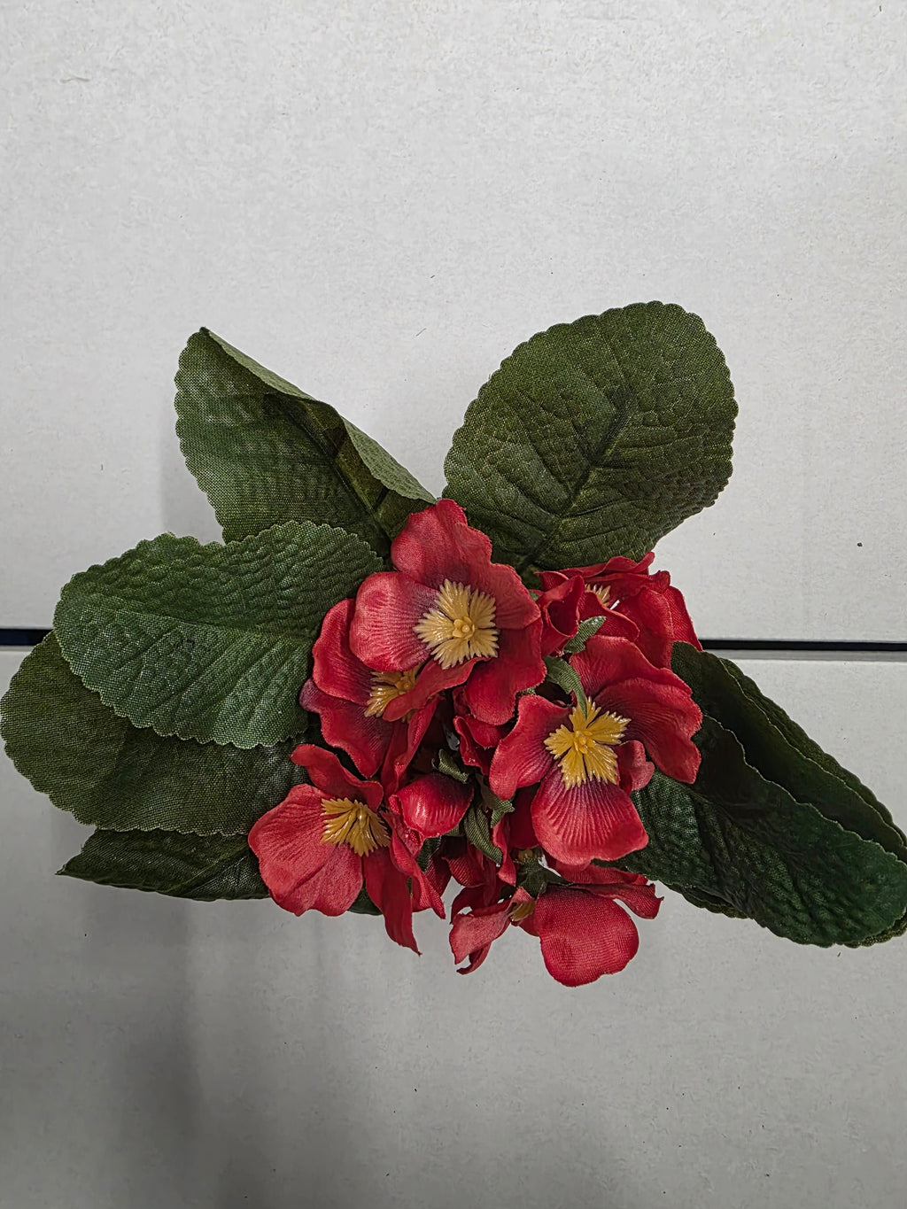 Artificial Primula Bush Red X 12-18 (PACK OF 3)