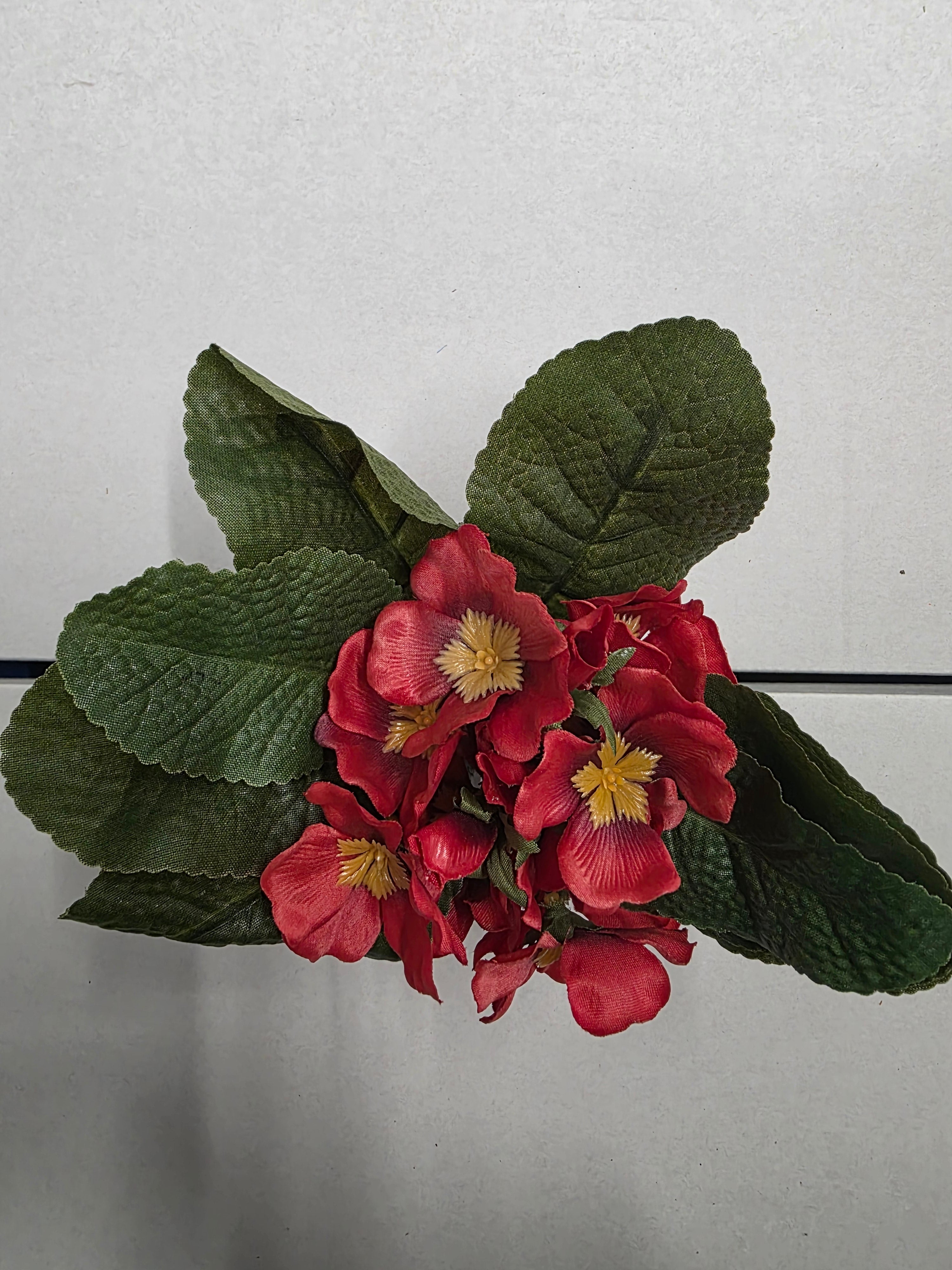 Artificial Primula Bush Red X 12-18 (PACK OF 3)