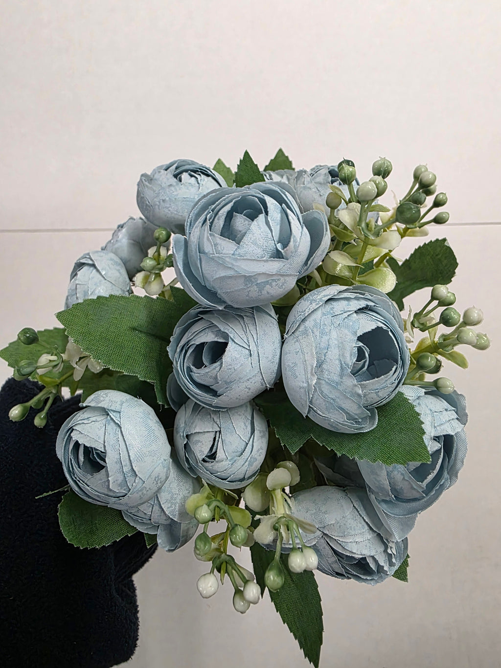 Artificial Ranunculus Bush Blue (PACK OF 3)